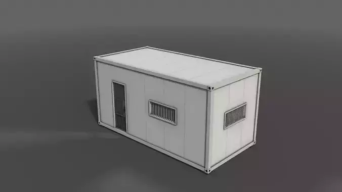 PBR Container House CB 20ft V1 Low-poly 3D model