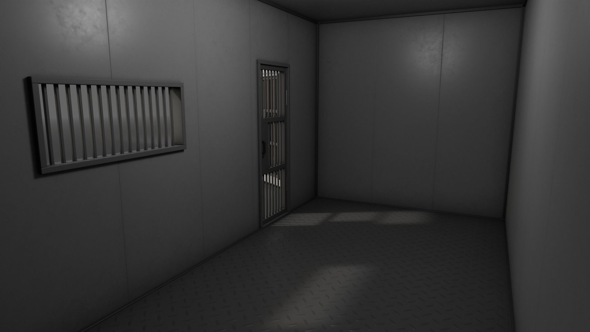 PBR Container House CB 20ft V1 Low-poly 3D model_13