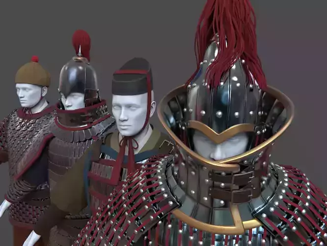 06-Ancient Chinese Armor-Jin dynasty 3D model