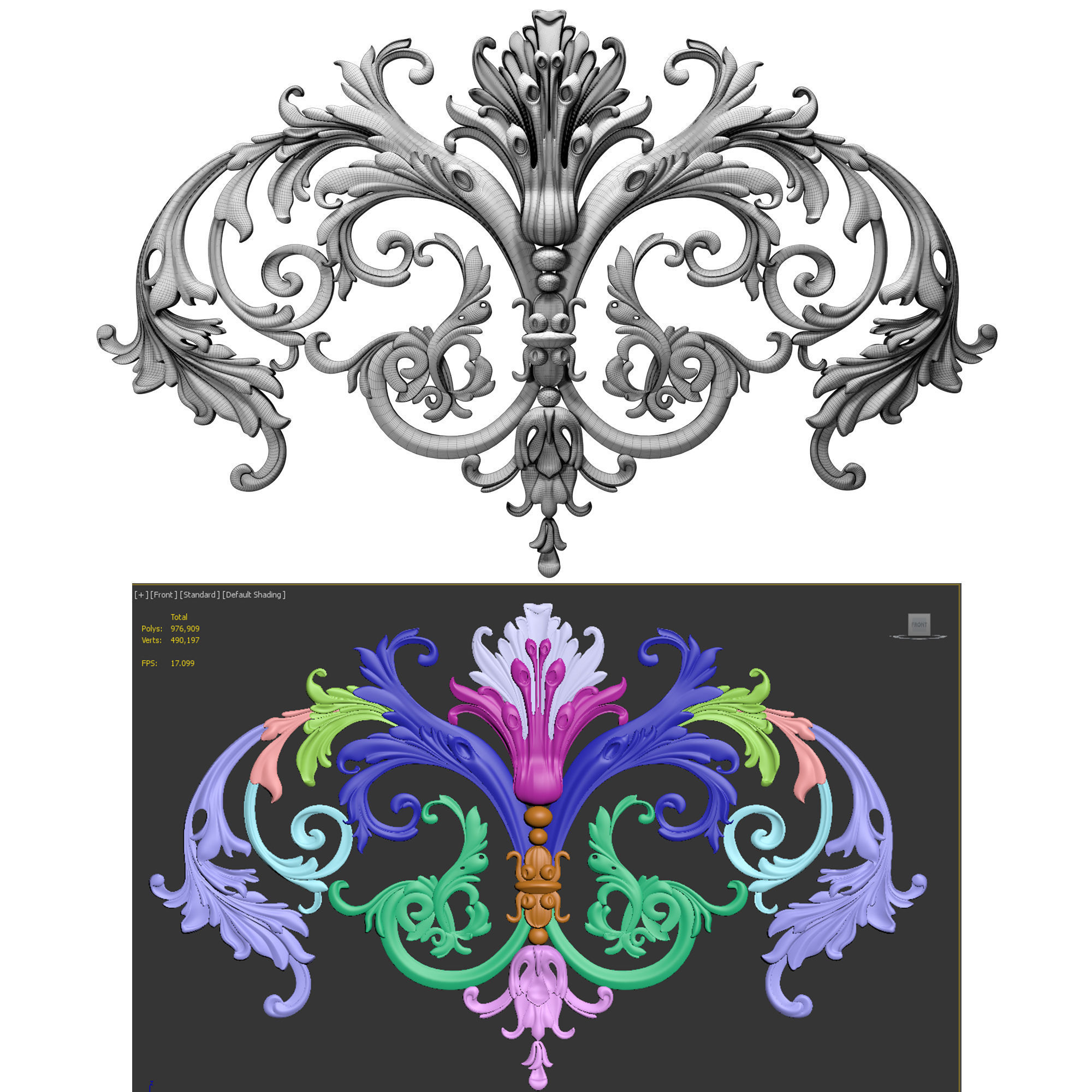Decorative Ornamental 18 3D model_2