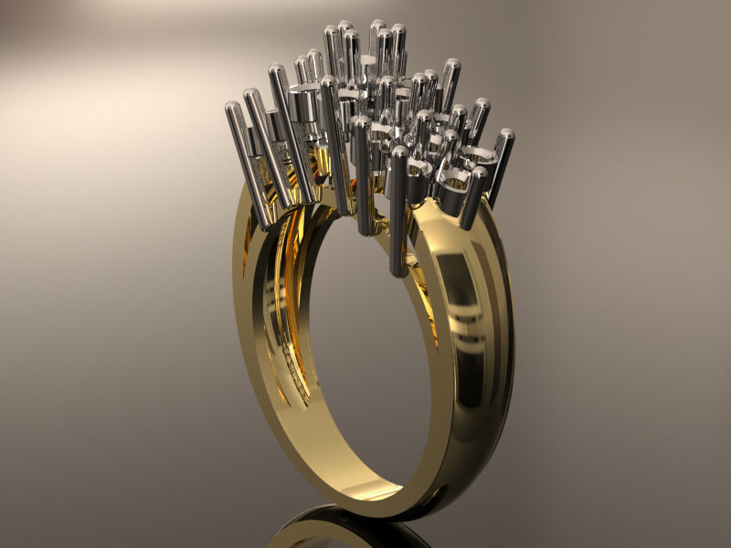 Diamond Style Ring 3D print model_1