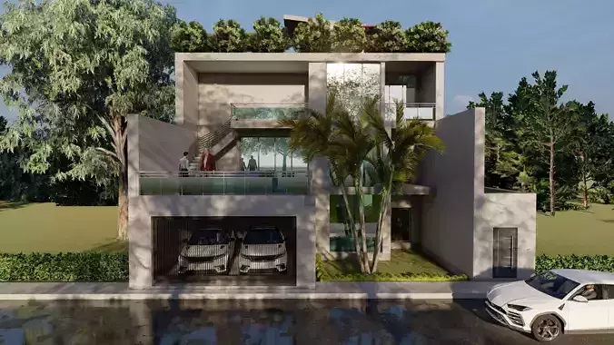 3d model of Modern house  3D model