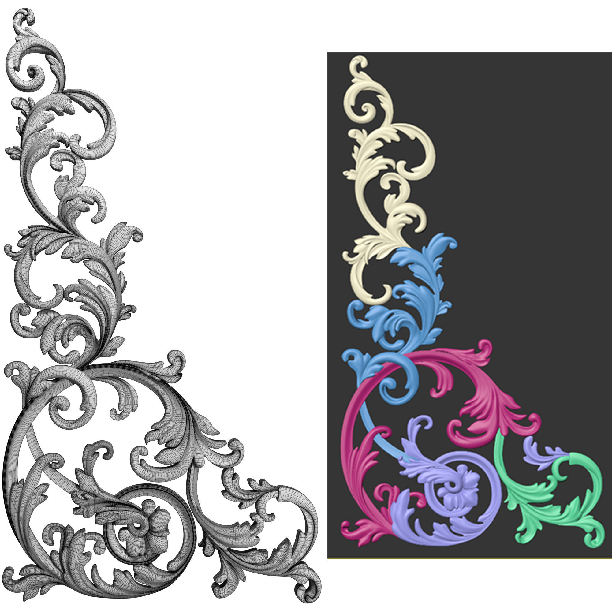 Decorative Ornamental 21 3D model_3