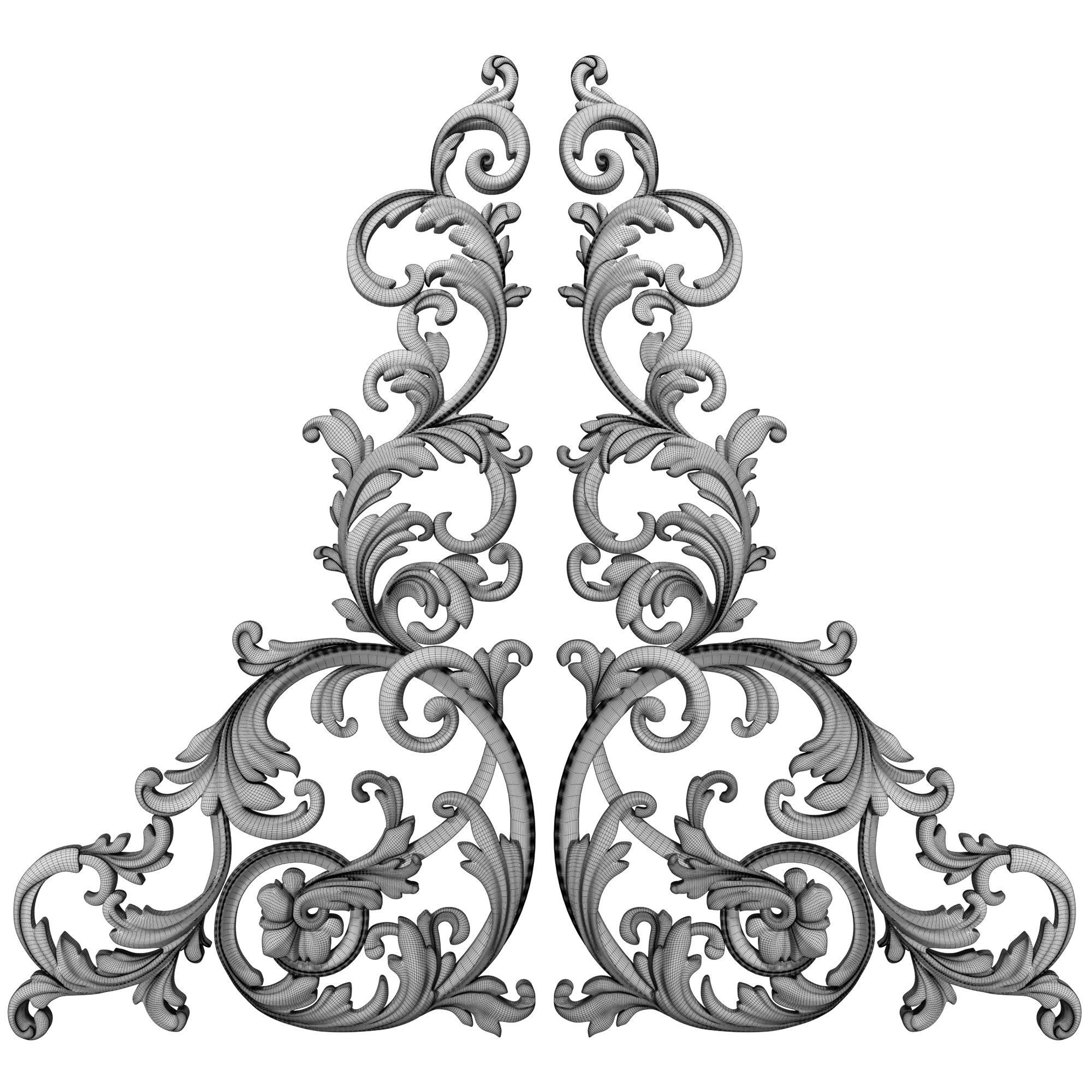 Decorative Ornamental 21 3D model_2