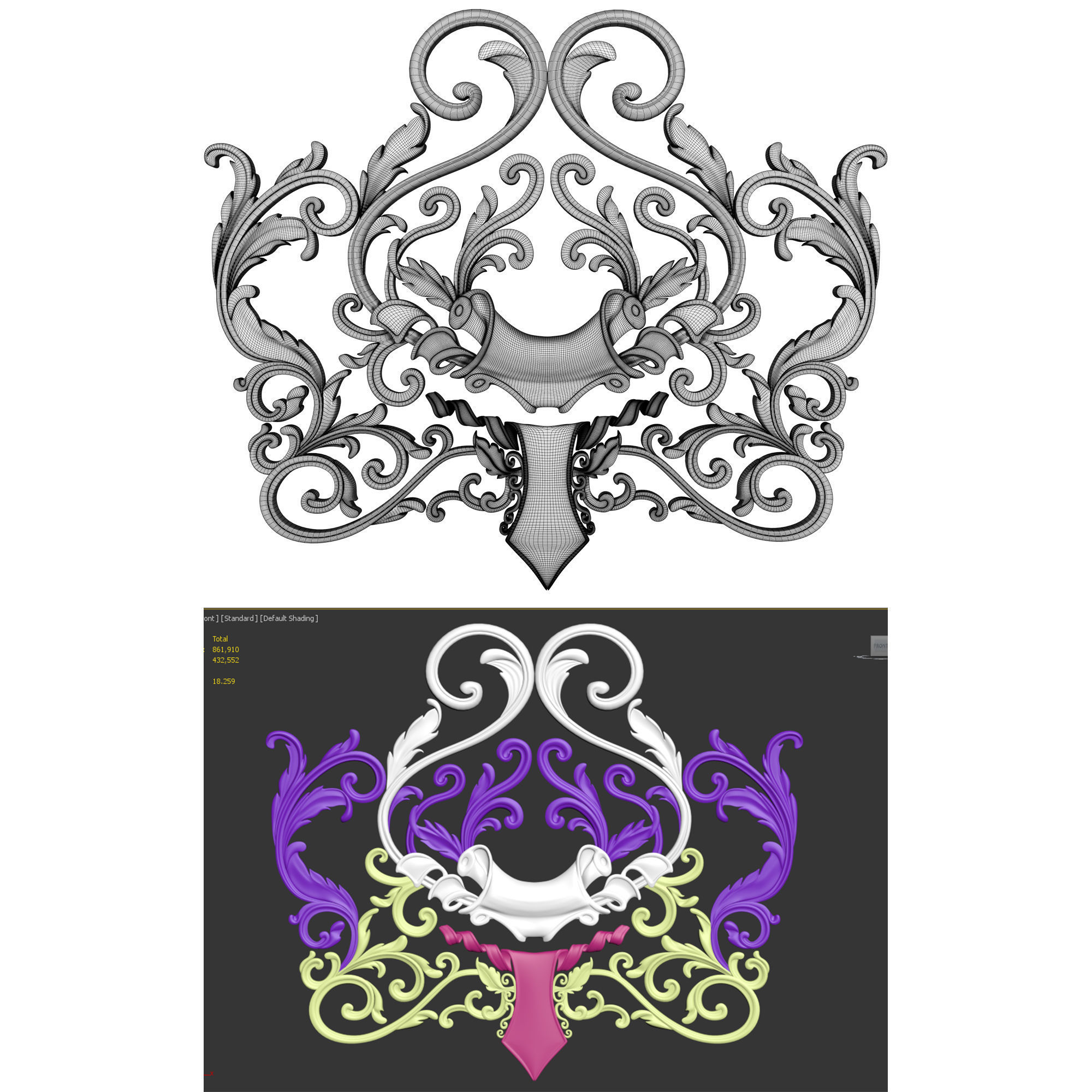 Decorative Ornamental 23 3D model_3