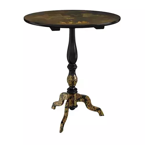 Antique Chippendale   Jade Inlaid Tea Table Chinoiserie Japaned 3D model