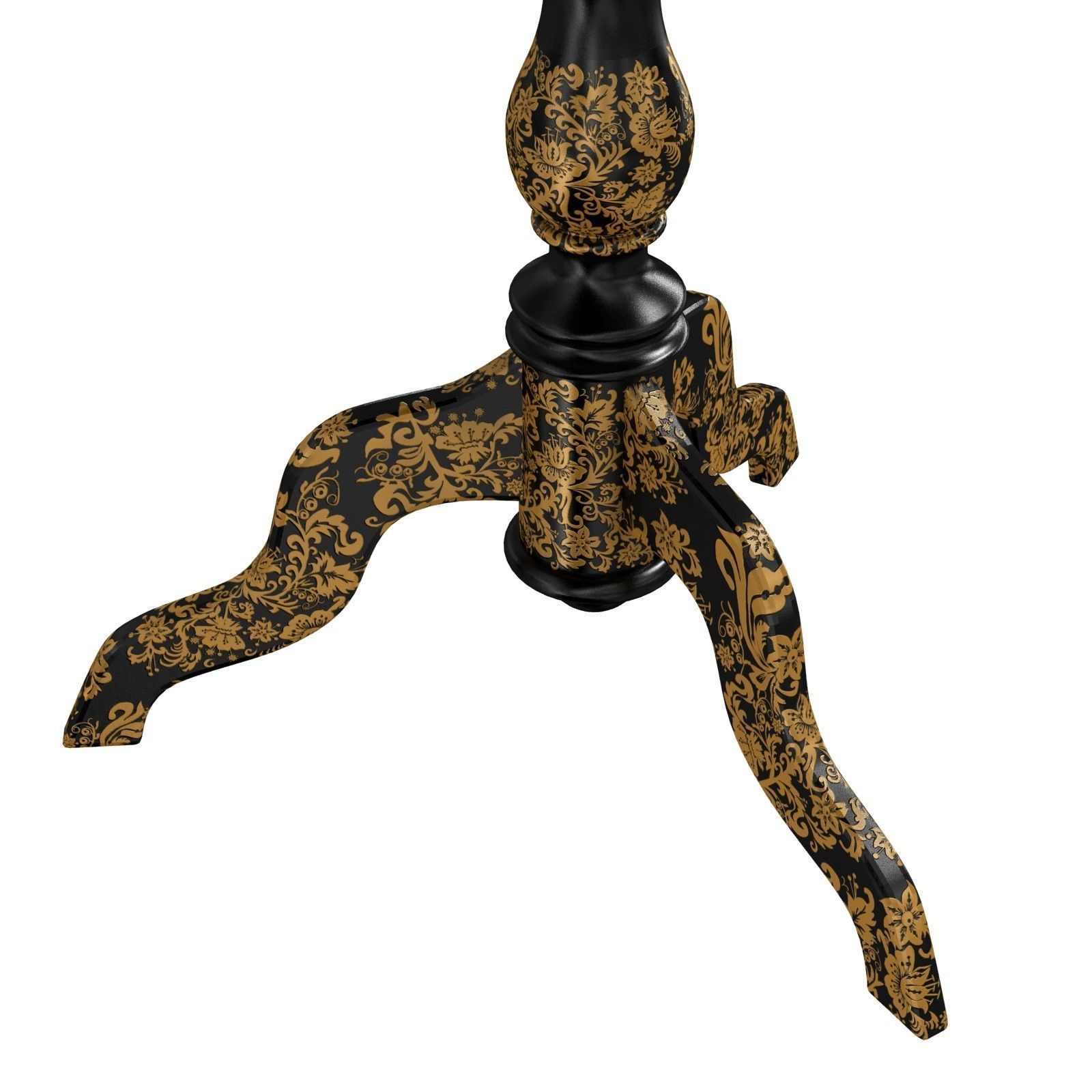 Antique Chippendale   Jade Inlaid Tea Table Chinoiserie Japaned 3D model_4