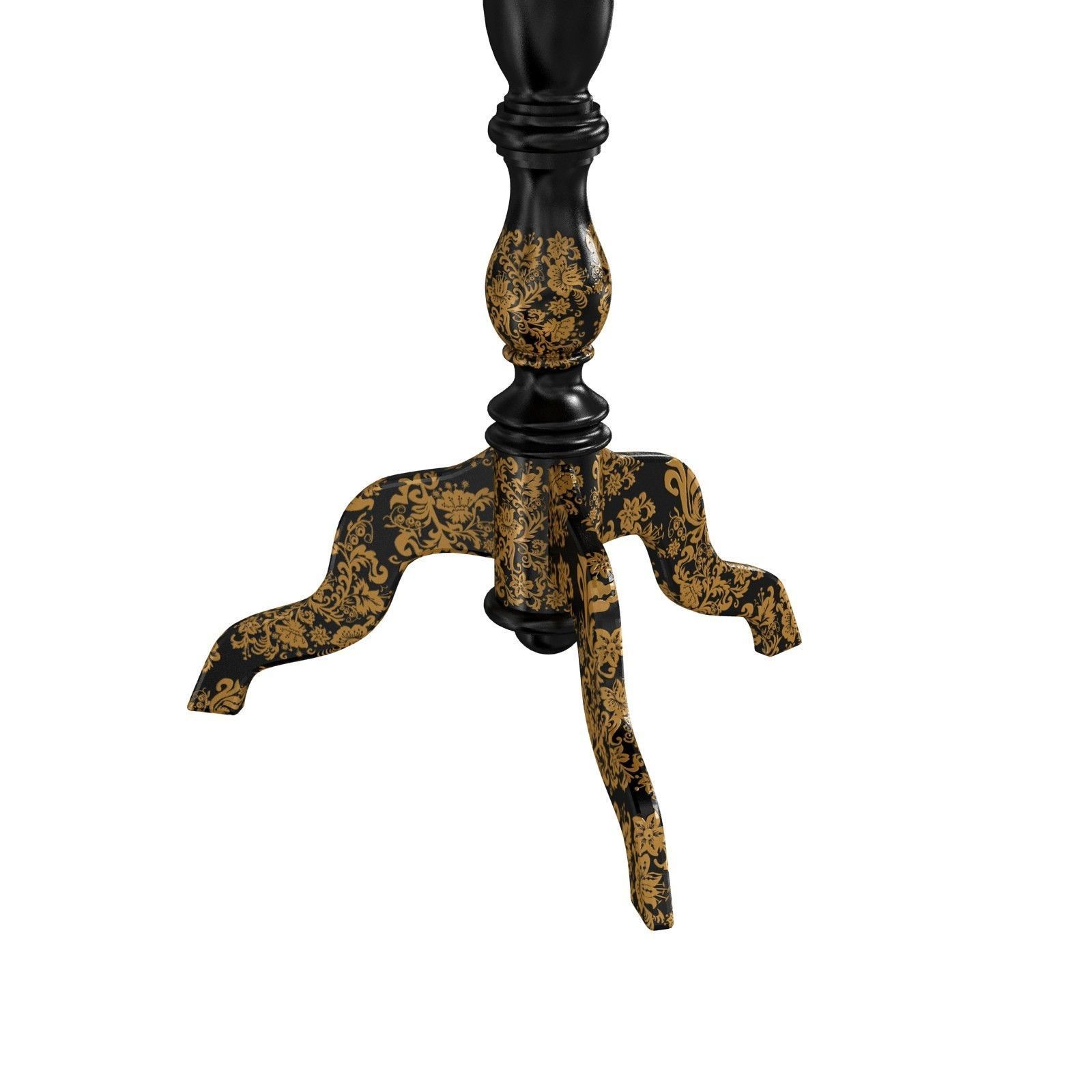 Antique Chippendale   Jade Inlaid Tea Table Chinoiserie Japaned 3D model_3