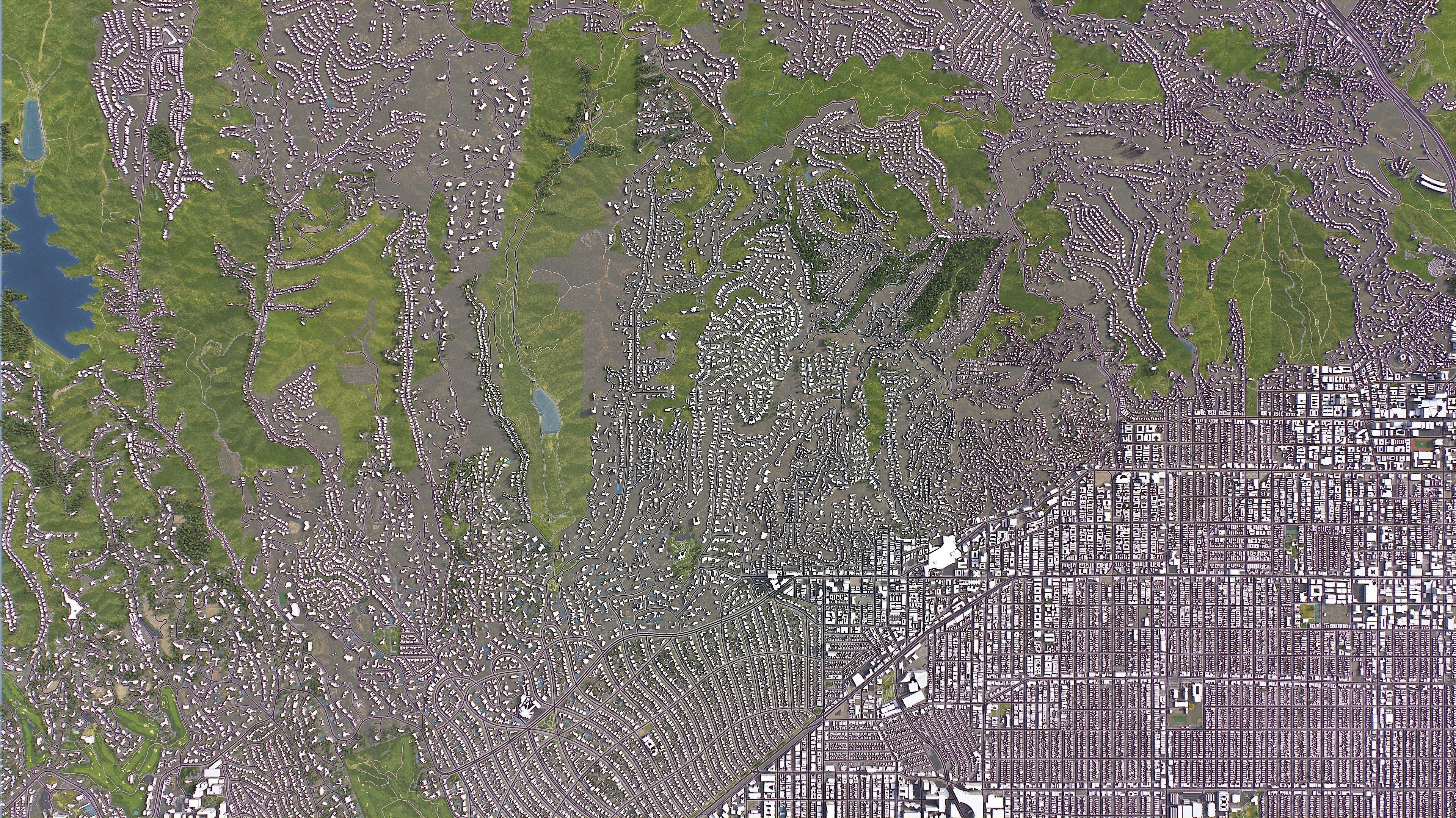 Beverley Hills - 3D City Model Low-poly 3D model_14