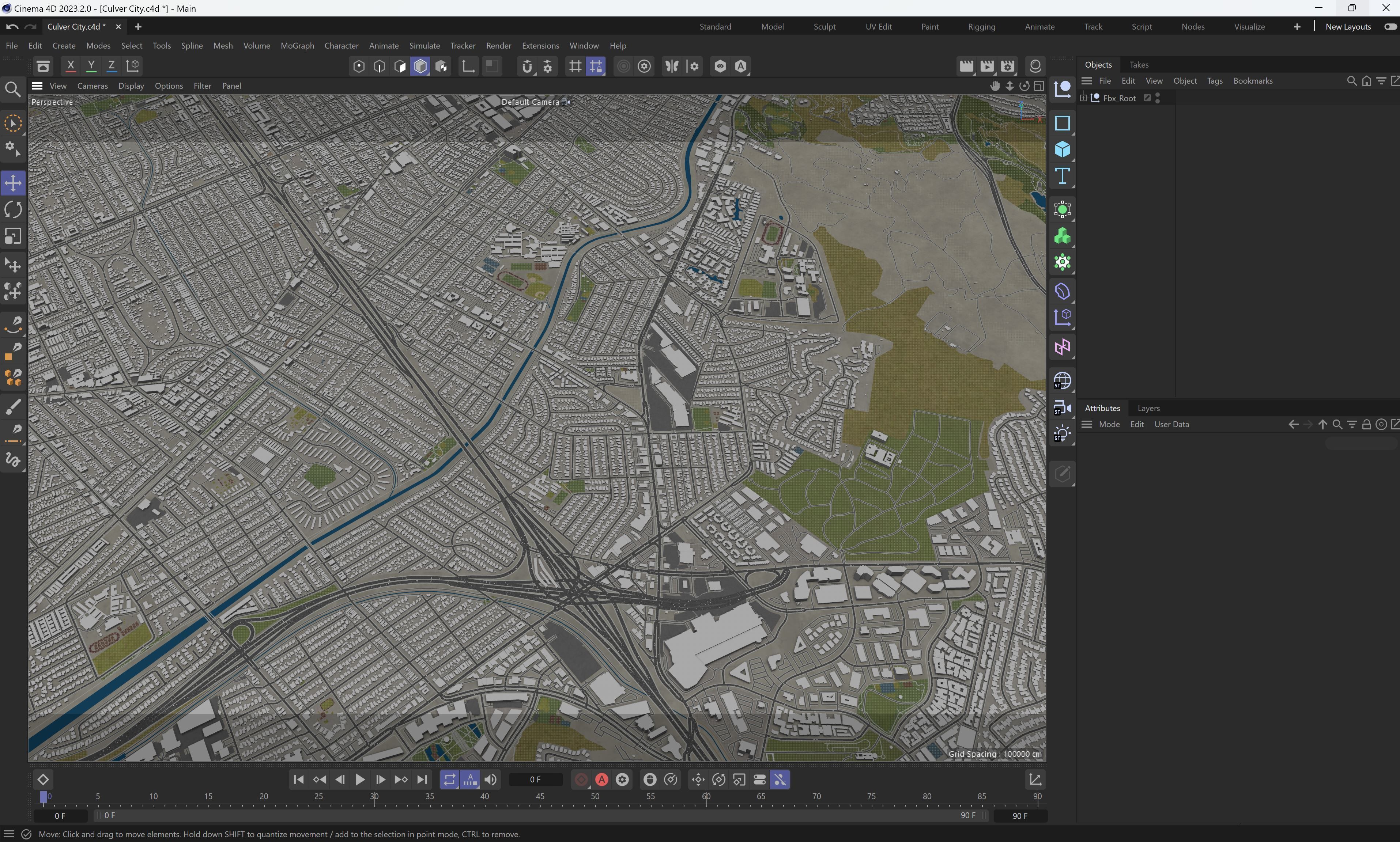 Culver City - 3D City Model Low-poly 3D model_6