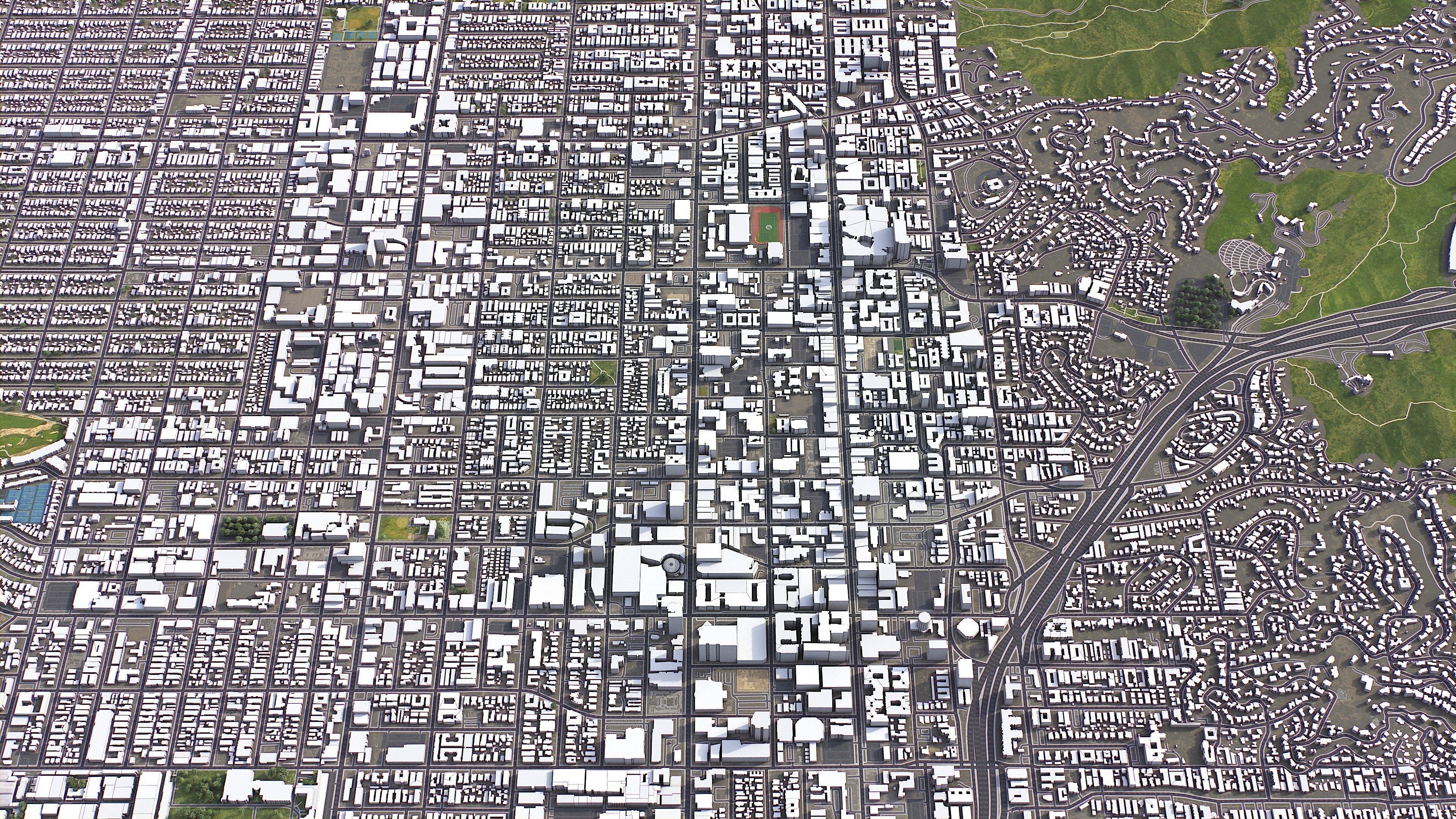 Hollywood - 3D City Mdoel Low-poly 3D model_5