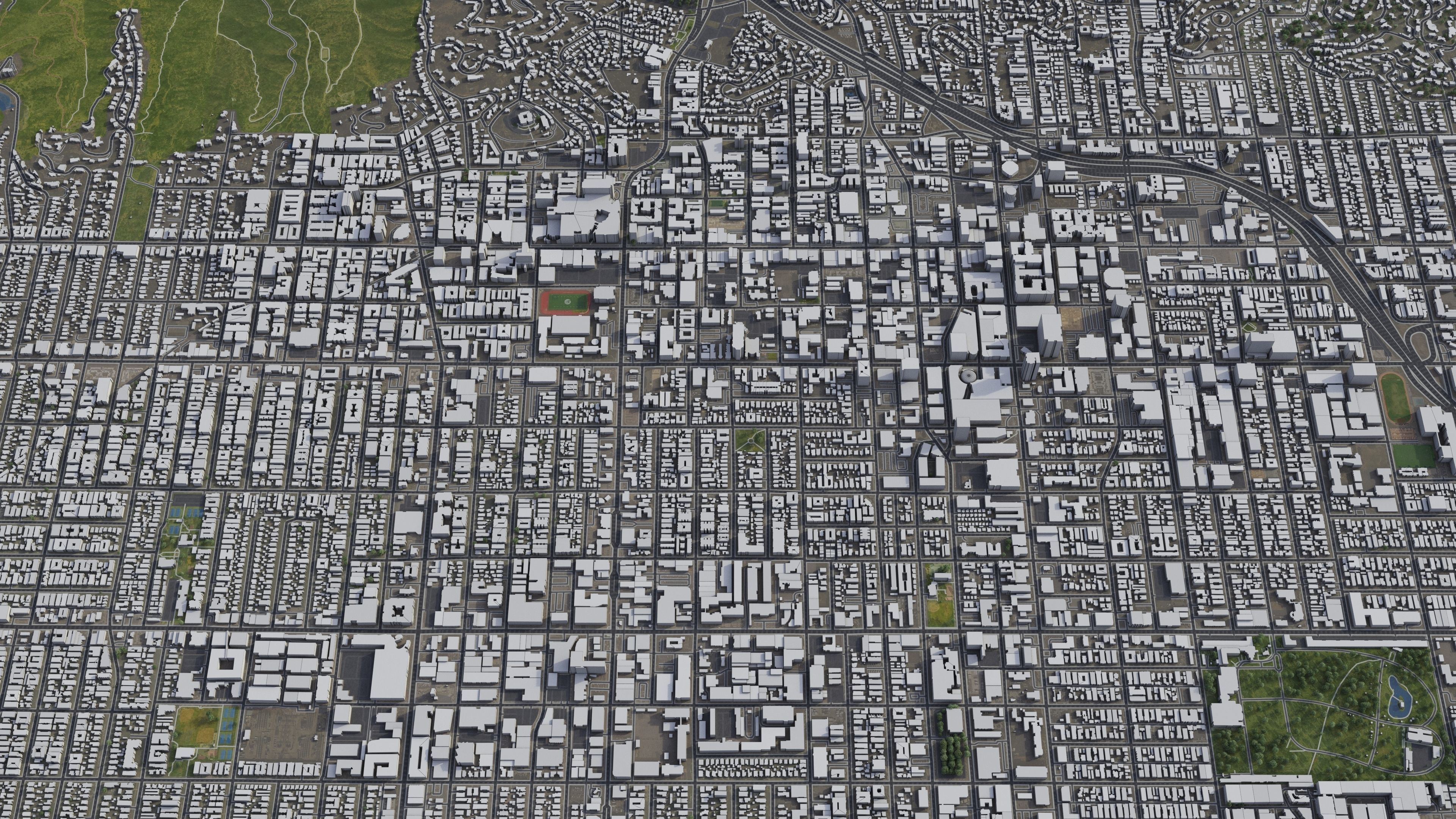 Hollywood - 3D City Mdoel Low-poly 3D model_12