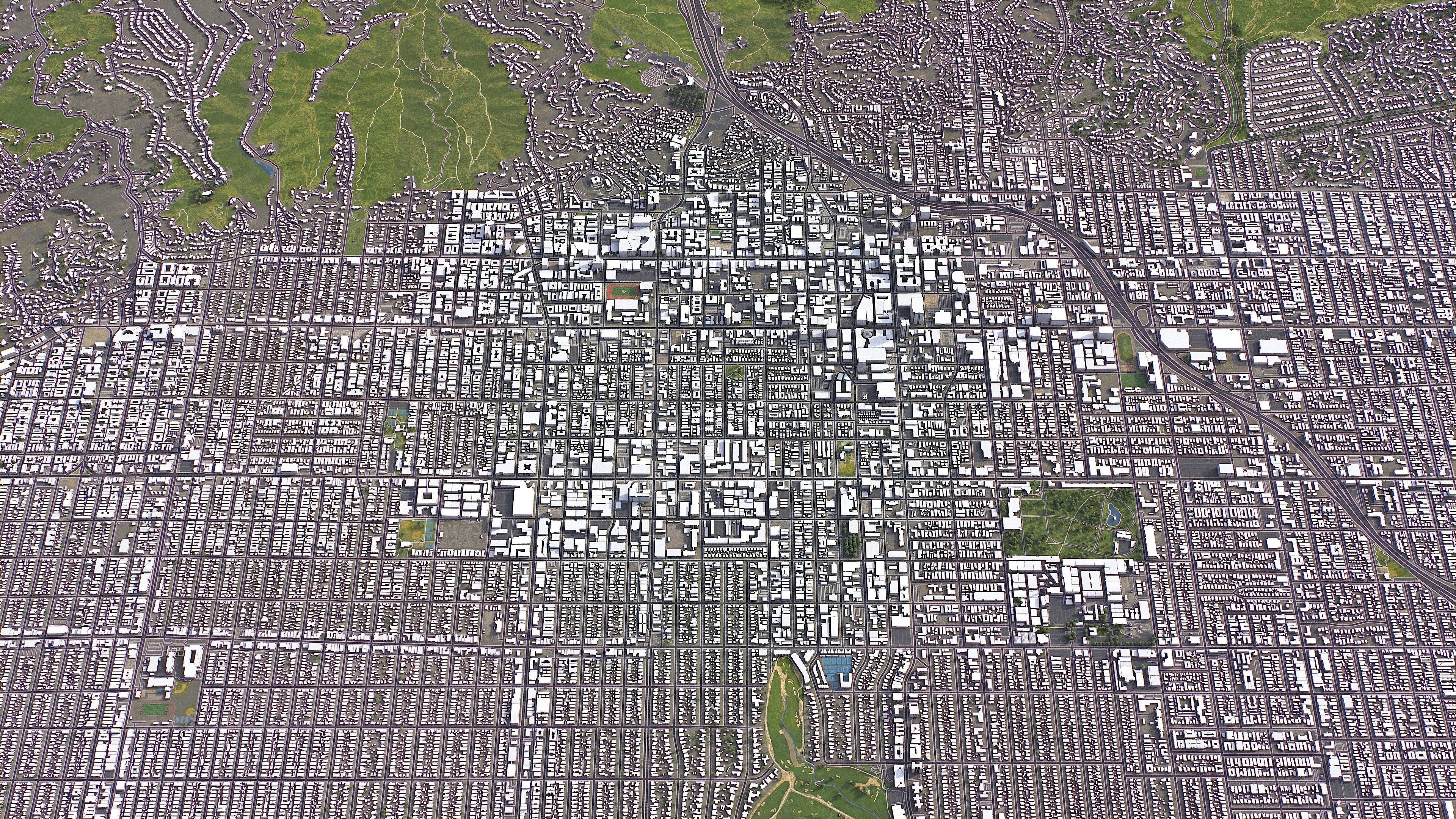 Hollywood - 3D City Mdoel Low-poly 3D model_7