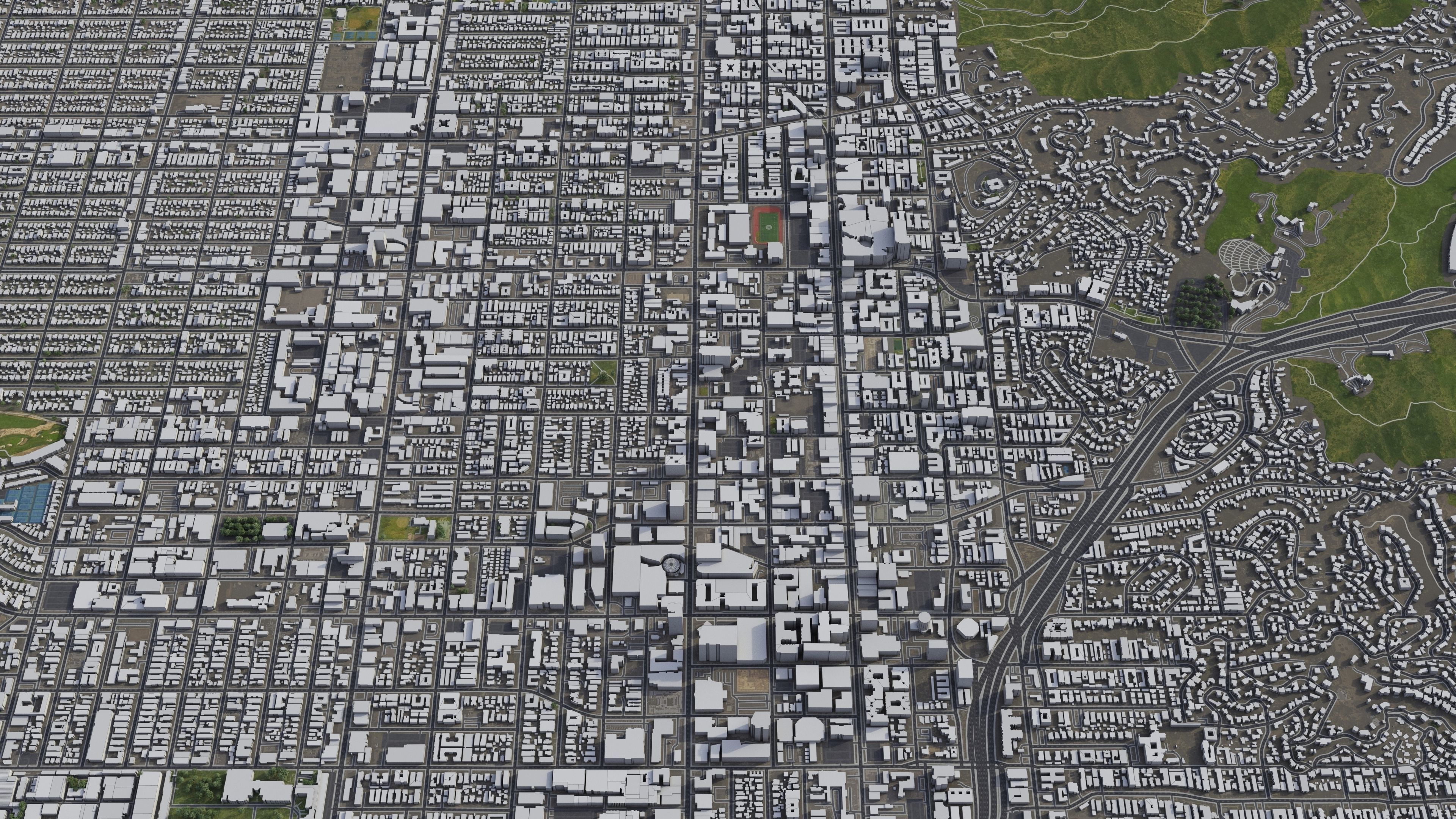Hollywood - 3D City Mdoel Low-poly 3D model_15