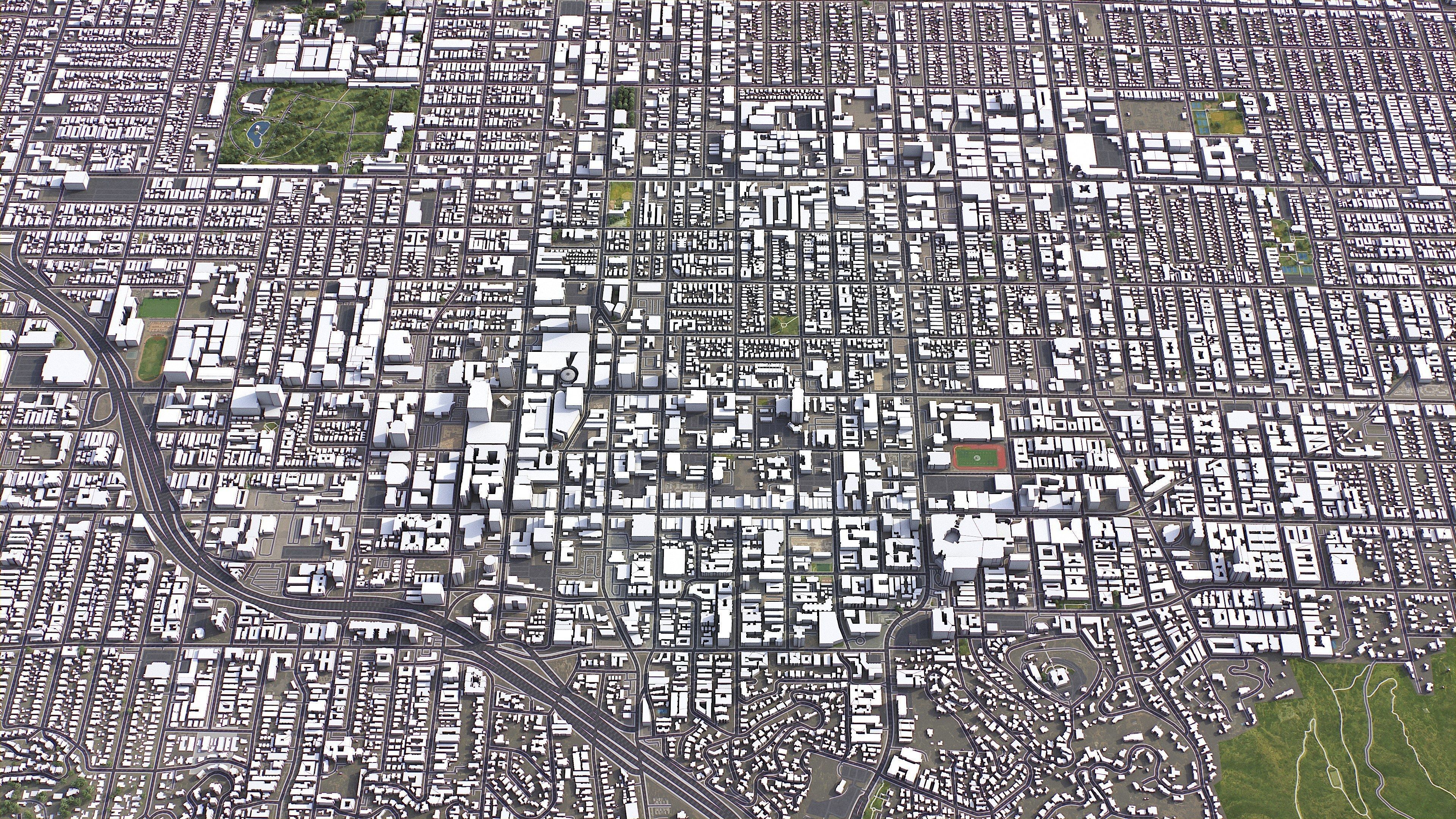 Hollywood - 3D City Mdoel Low-poly 3D model_4