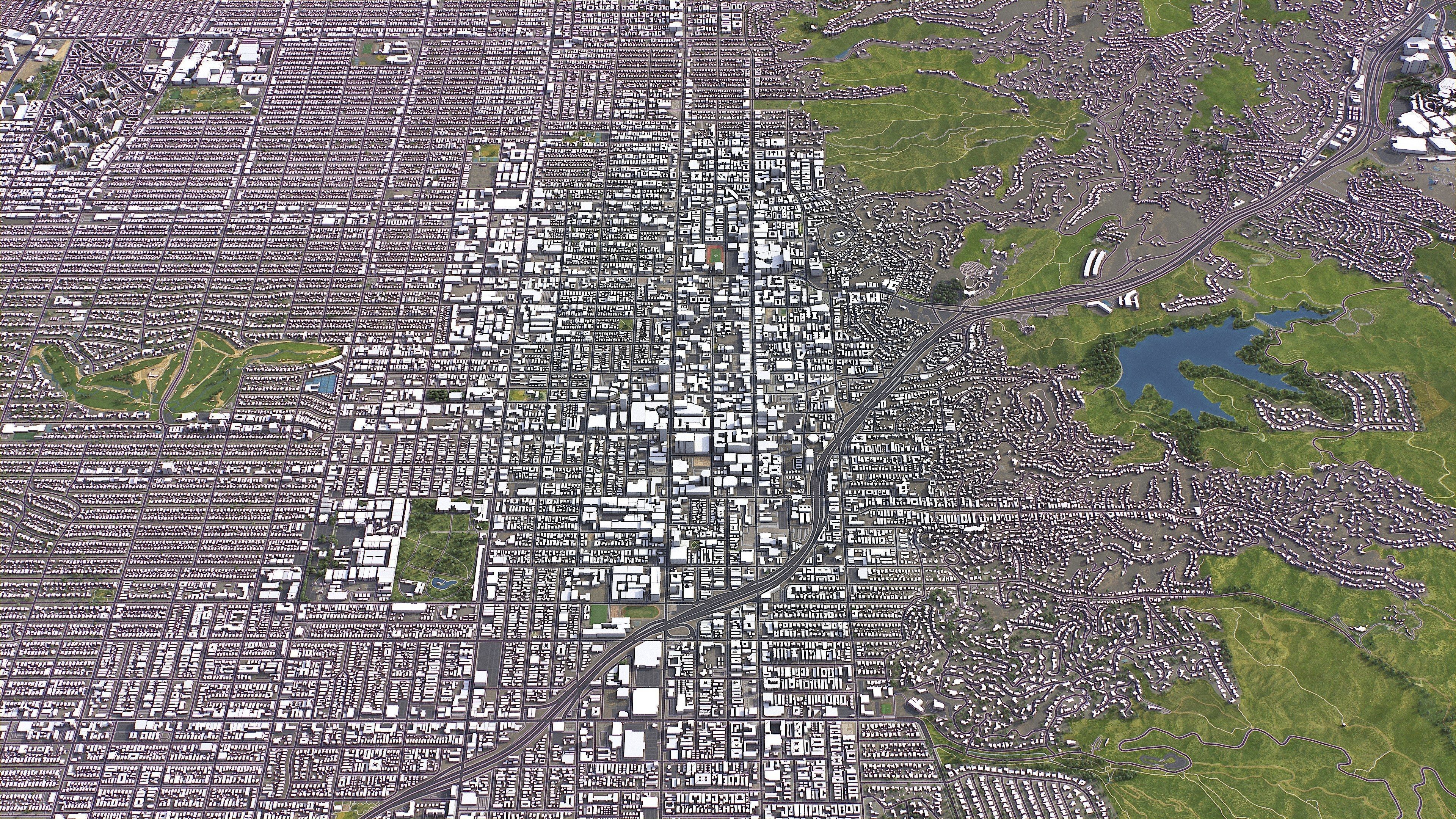 Hollywood - 3D City Mdoel Low-poly 3D model_10