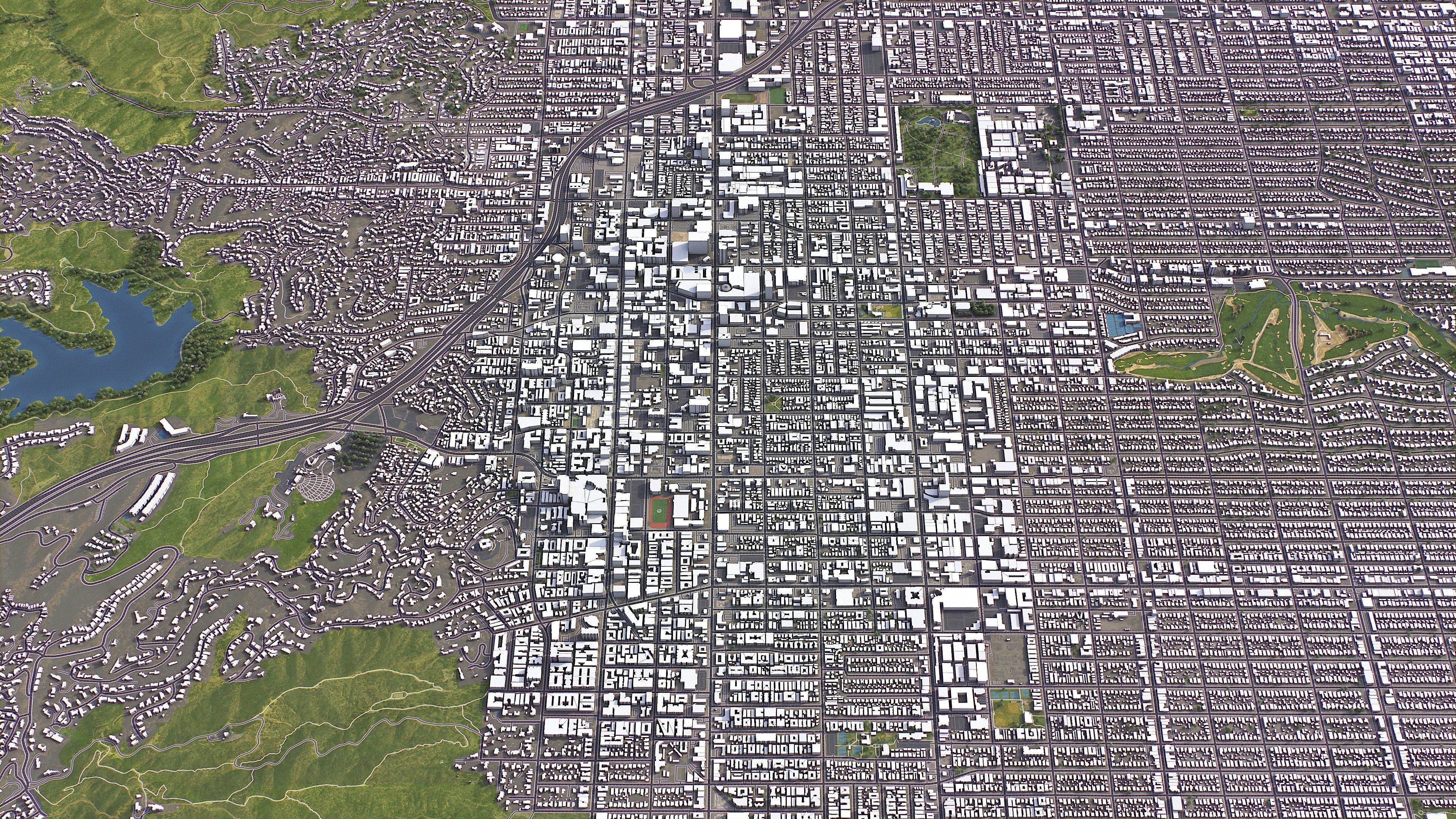 Hollywood - 3D City Mdoel Low-poly 3D model_8