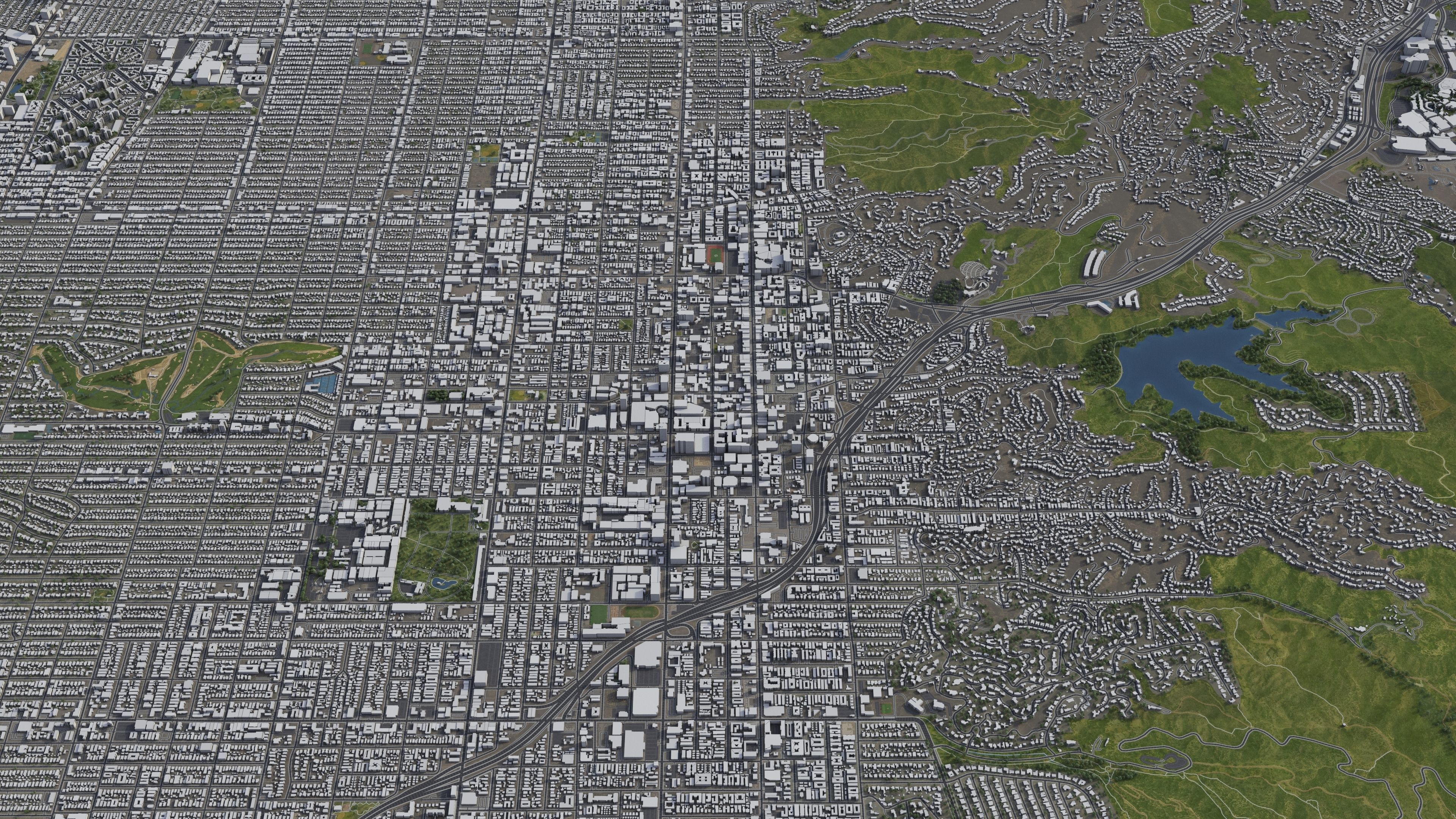 Hollywood - 3D City Mdoel Low-poly 3D model_20