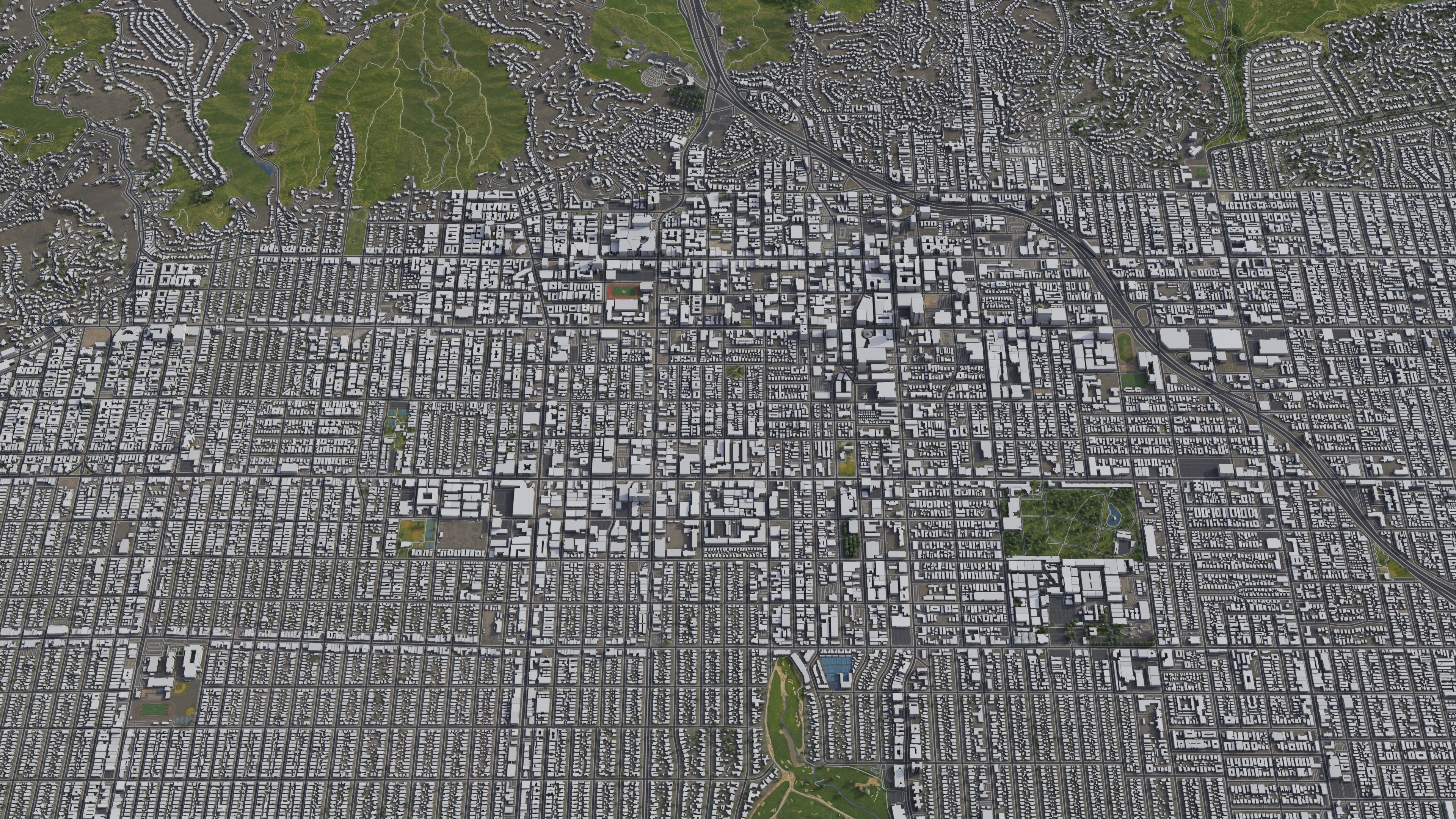 Hollywood - 3D City Mdoel Low-poly 3D model_17