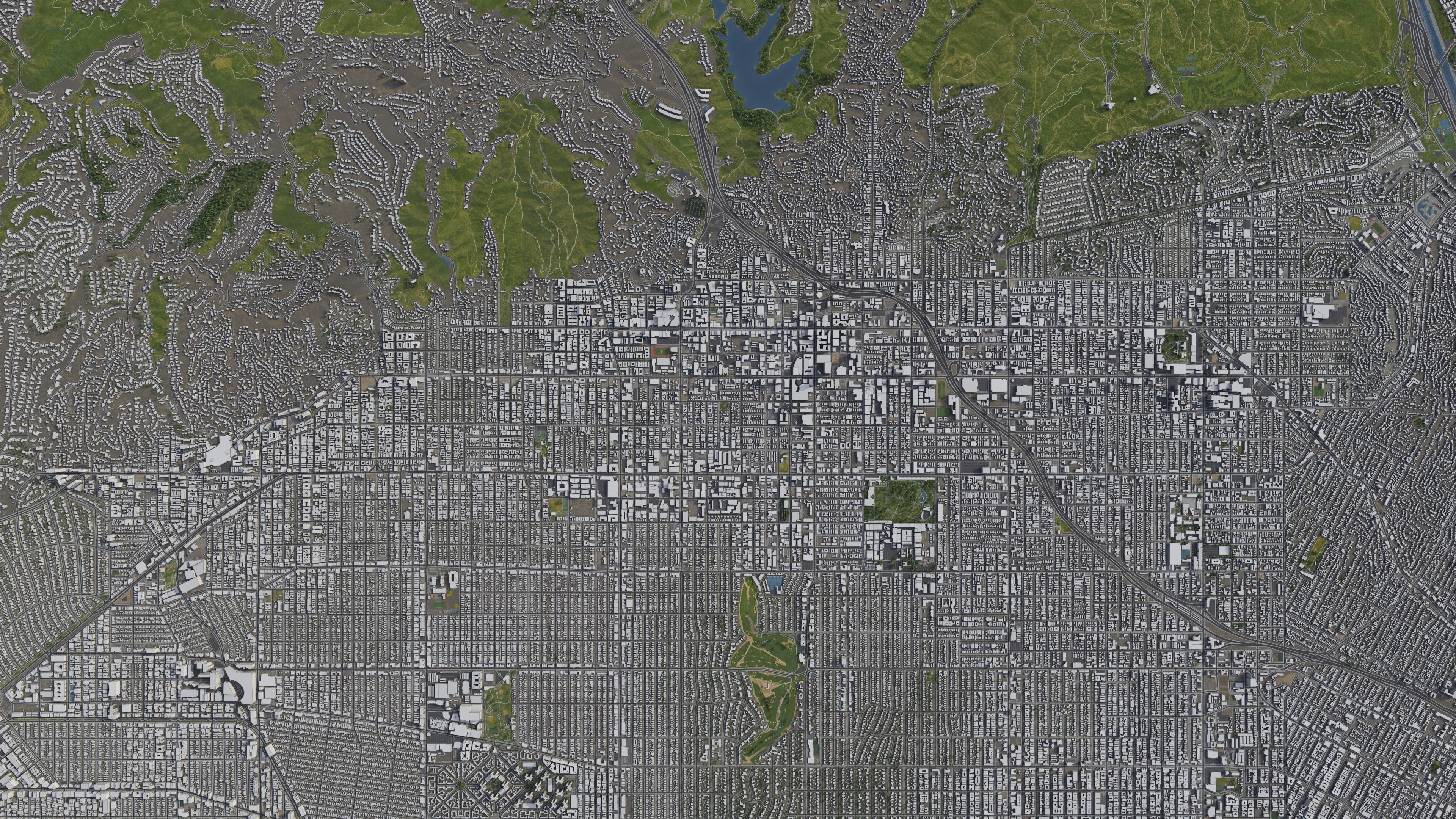 Hollywood - 3D City Mdoel Low-poly 3D model_22