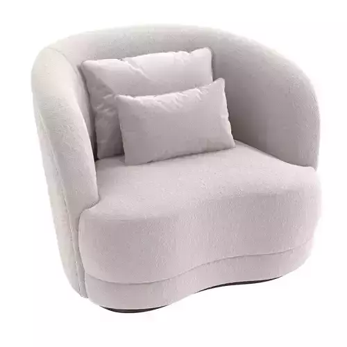Hamilton Conte Barbara armchair beige textile 3D model