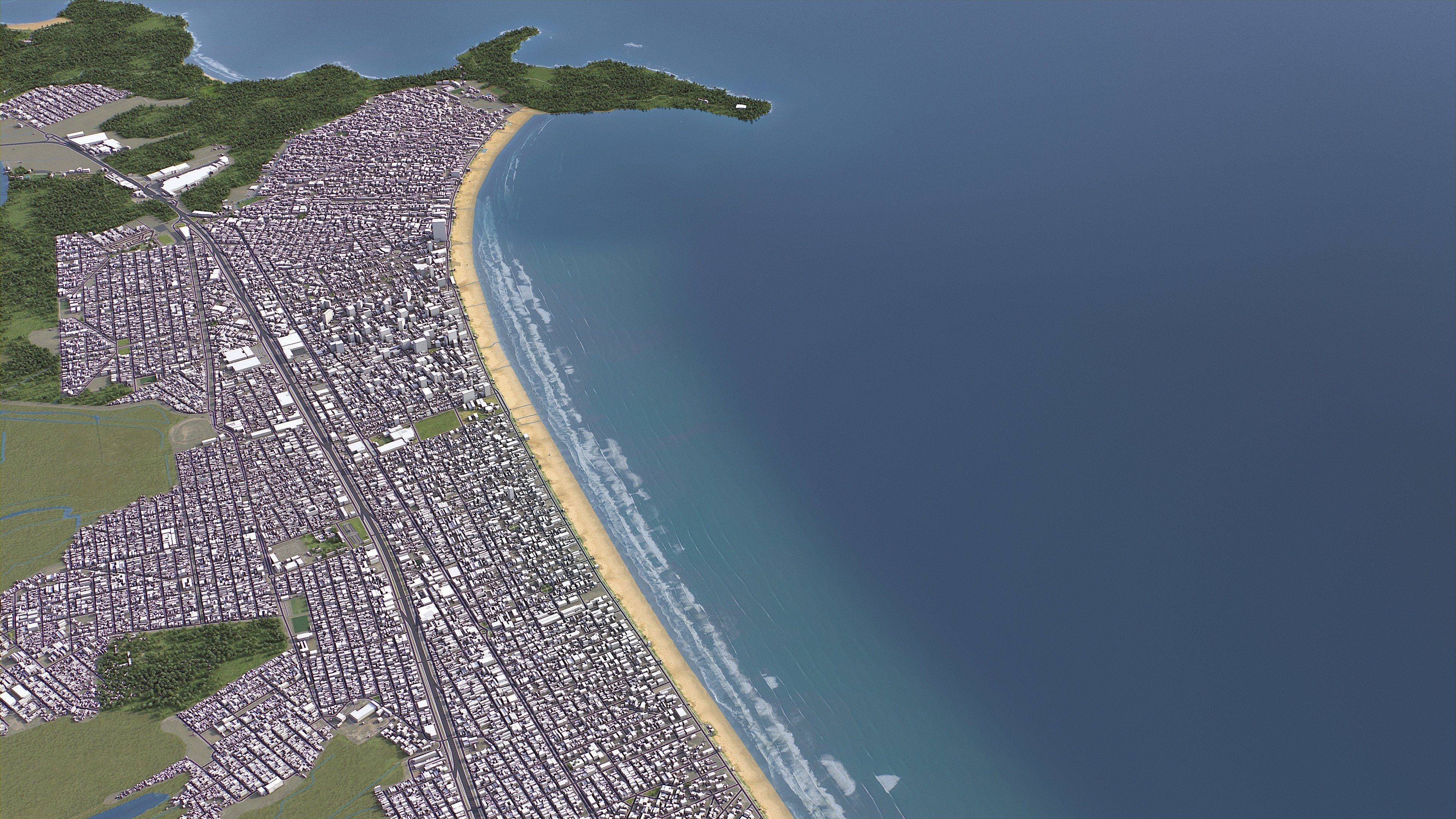 Praia Grande - 3D City Model Low-poly 3D model_9