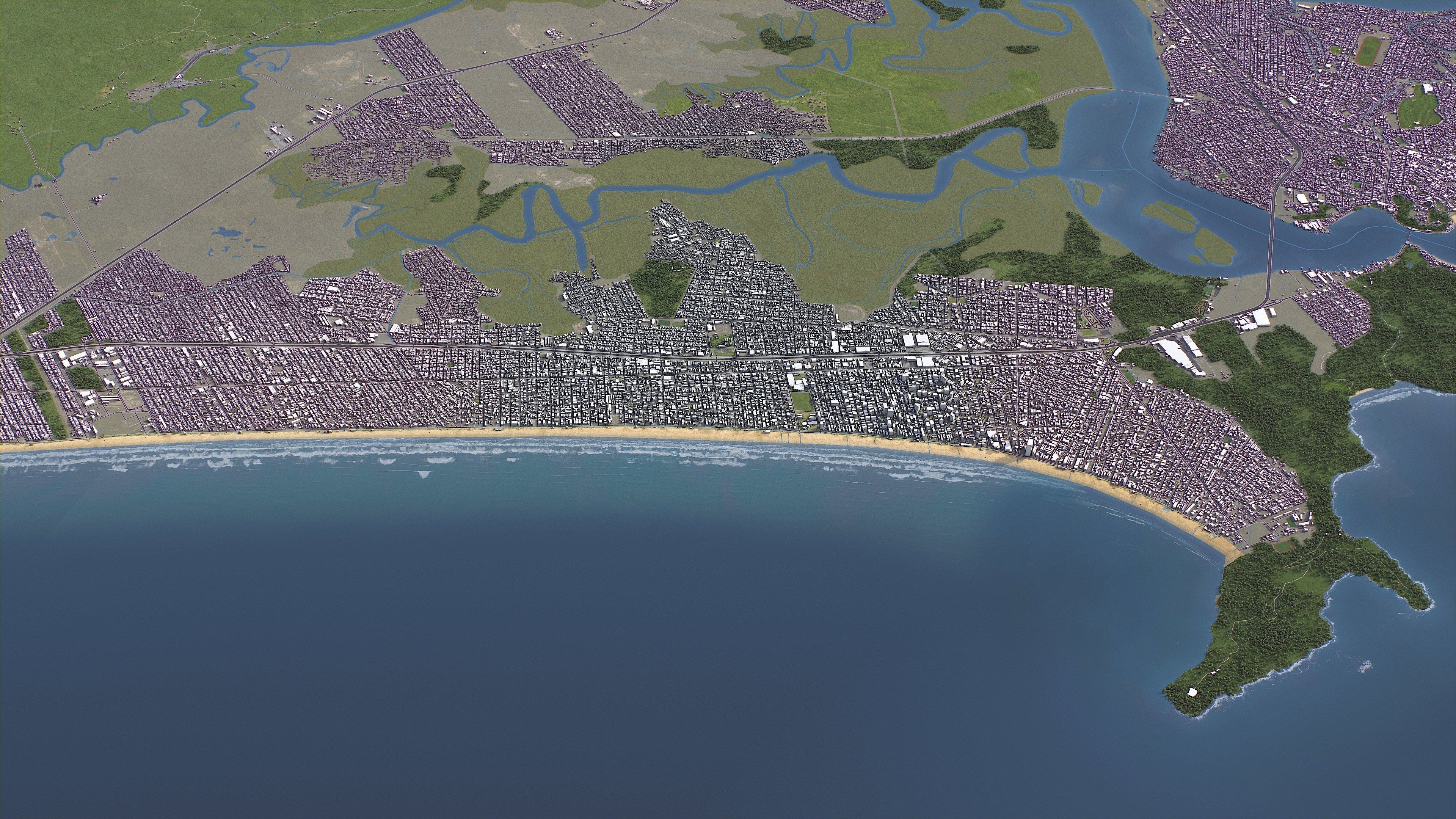 Praia Grande - 3D City Model Low-poly 3D model_12