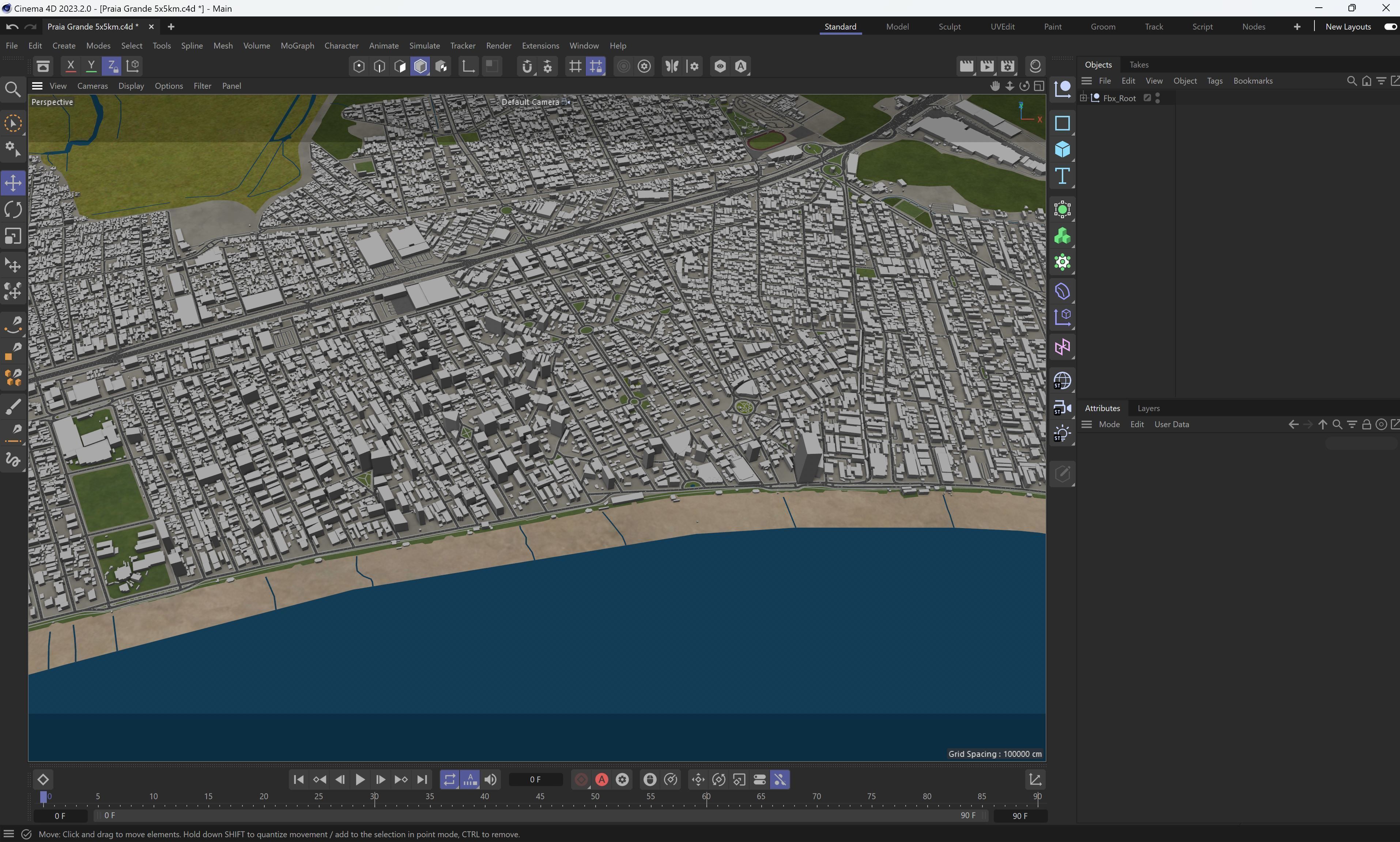 Praia Grande - 3D City Model Low-poly 3D model_16