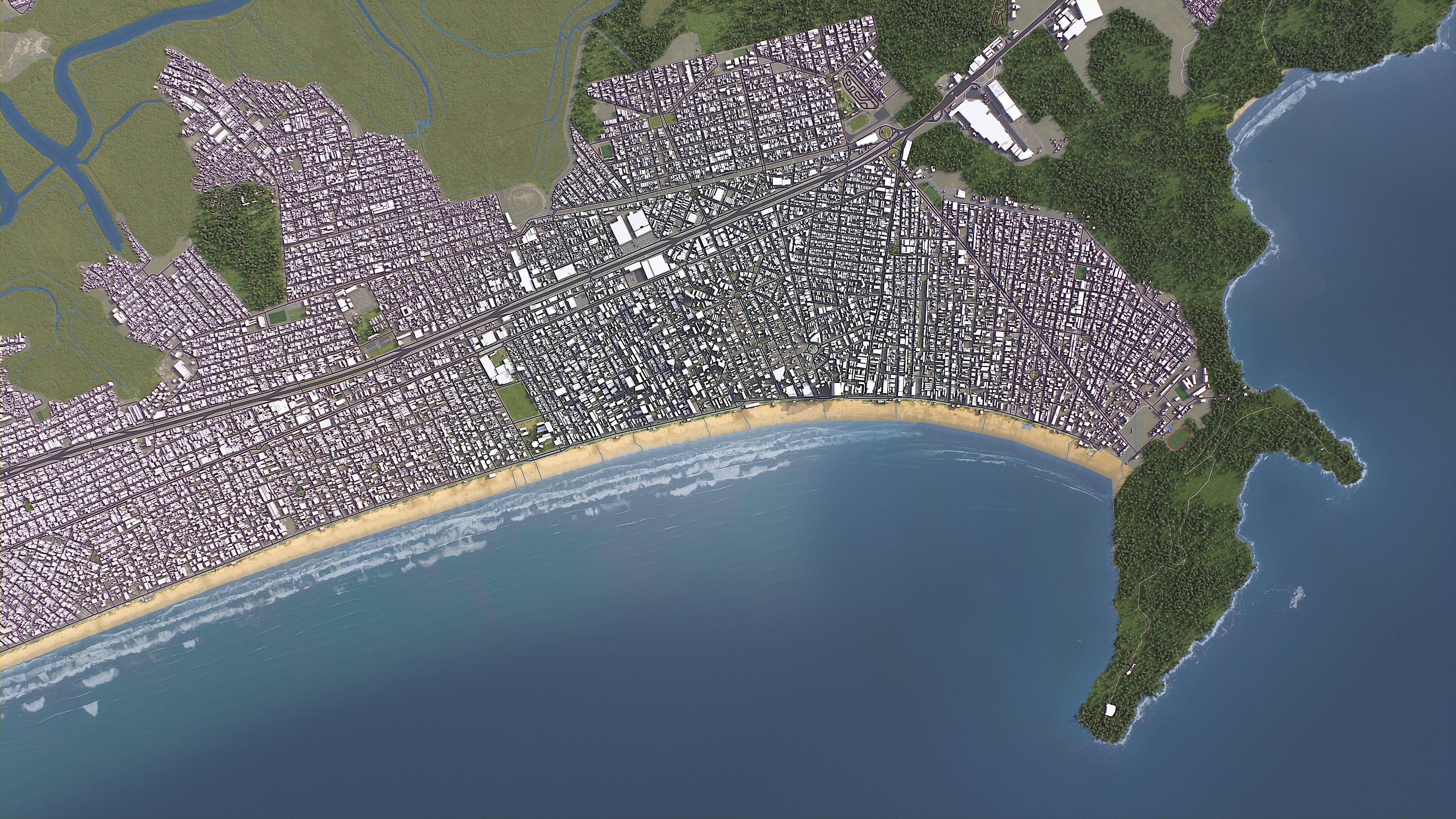 Praia Grande - 3D City Model Low-poly 3D model_13