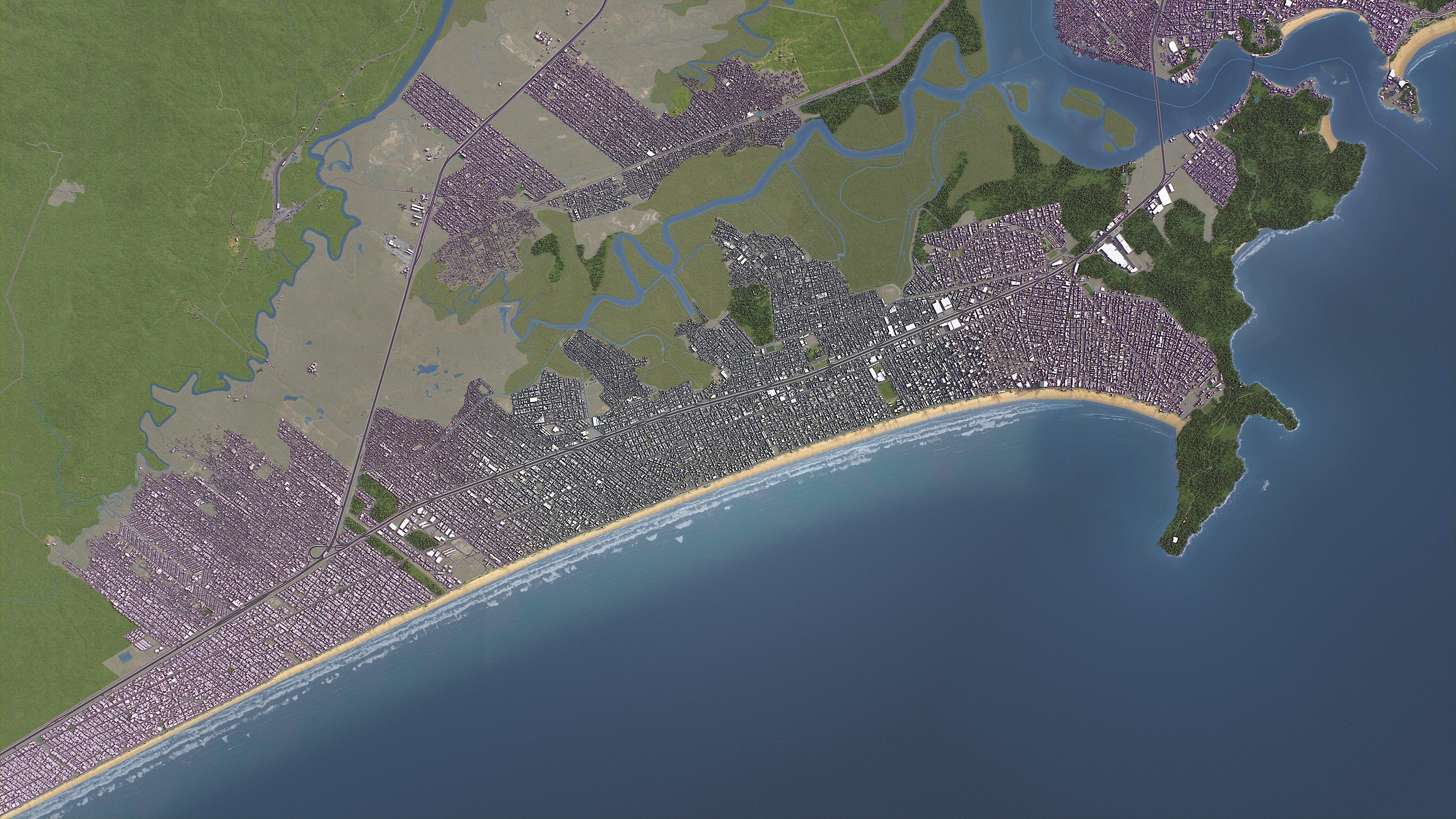 Praia Grande - 3D City Model Low-poly 3D model_14