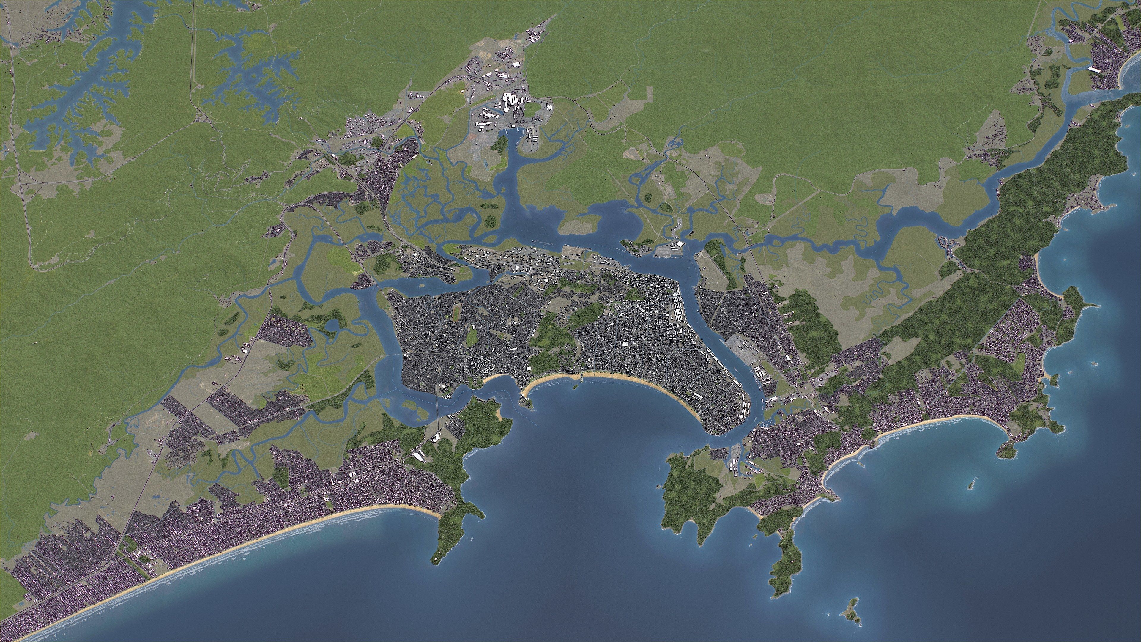 Santos - 3D City Model Low-poly 3D model_8