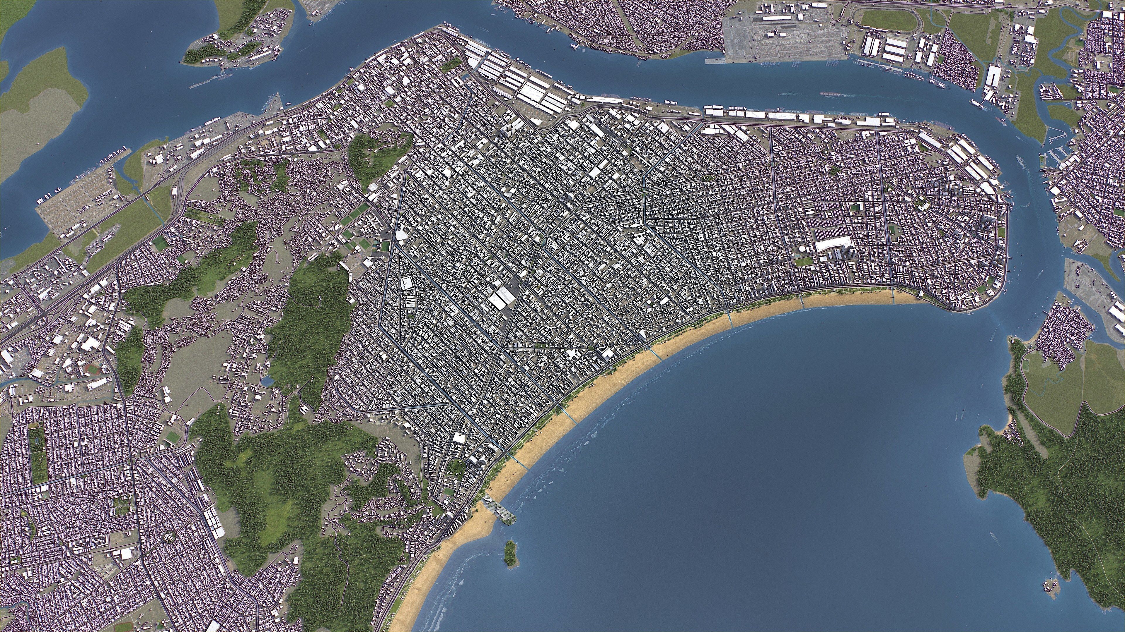 Santos - 3D City Model Low-poly 3D model_10