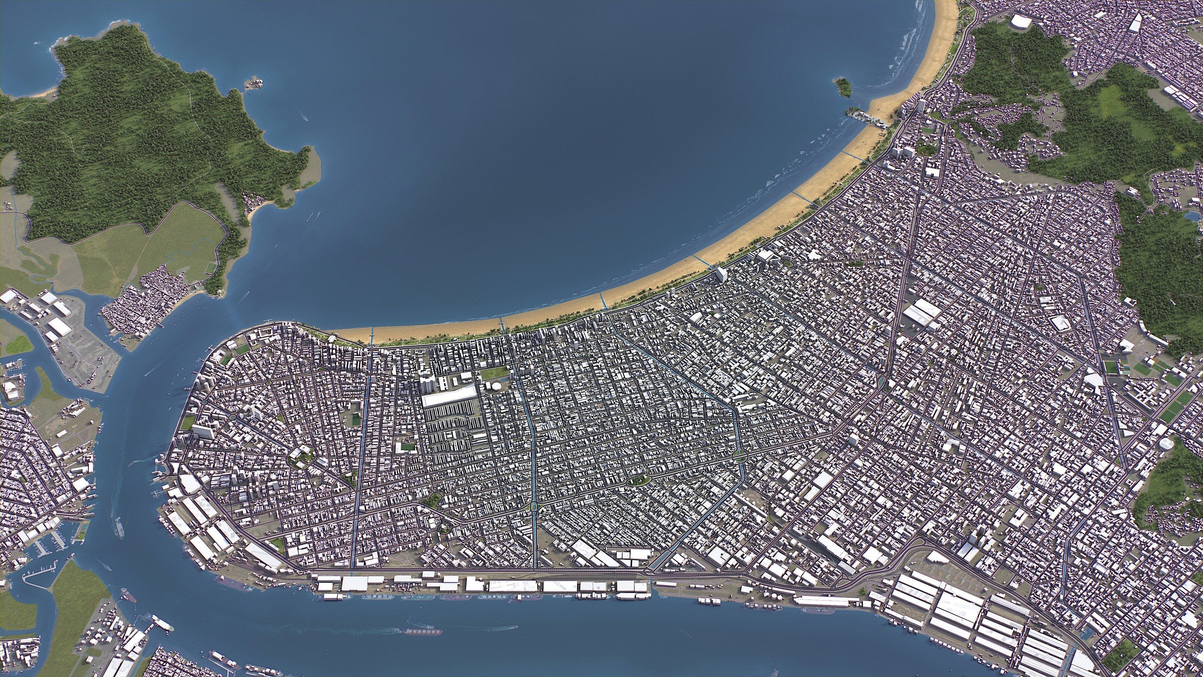 Santos - 3D City Model Low-poly 3D model_13