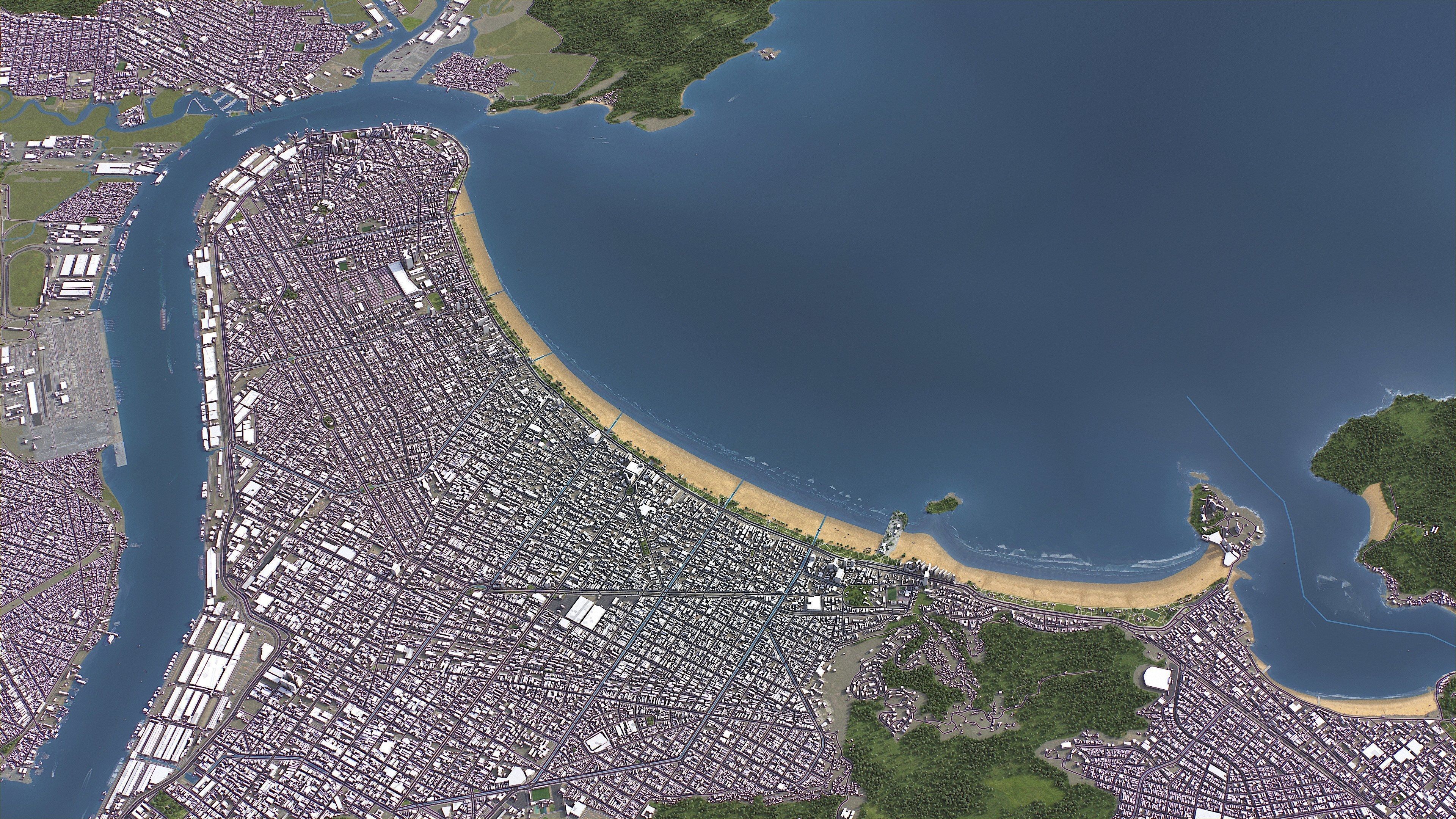 Santos - 3D City Model Low-poly 3D model_11