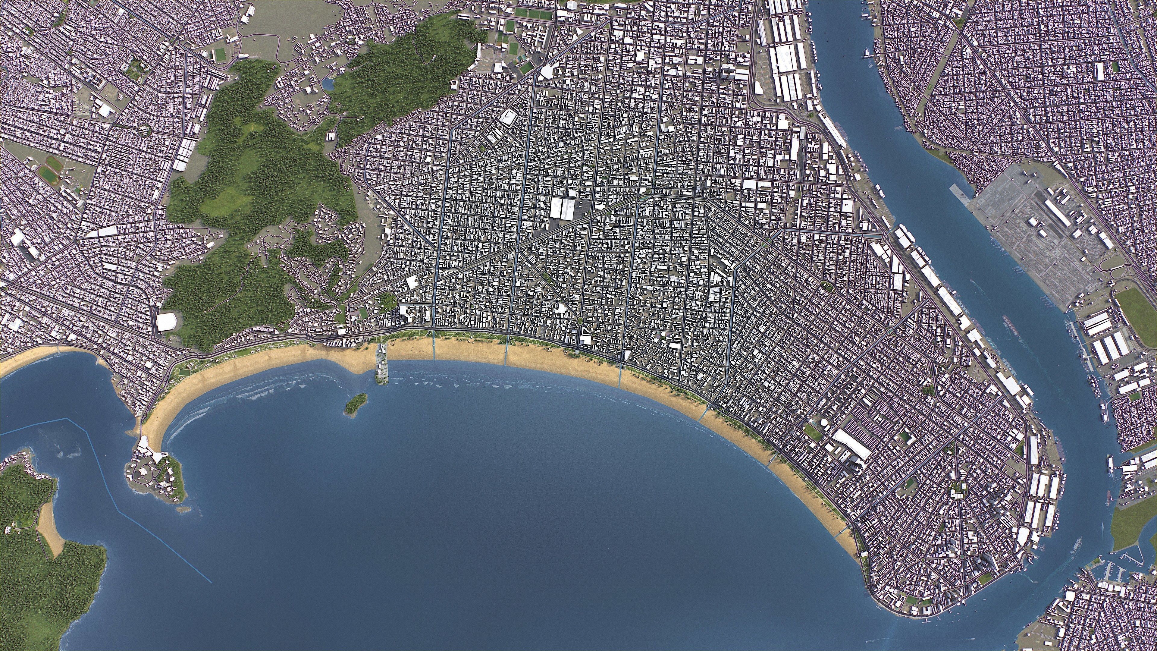 Santos - 3D City Model Low-poly 3D model_15
