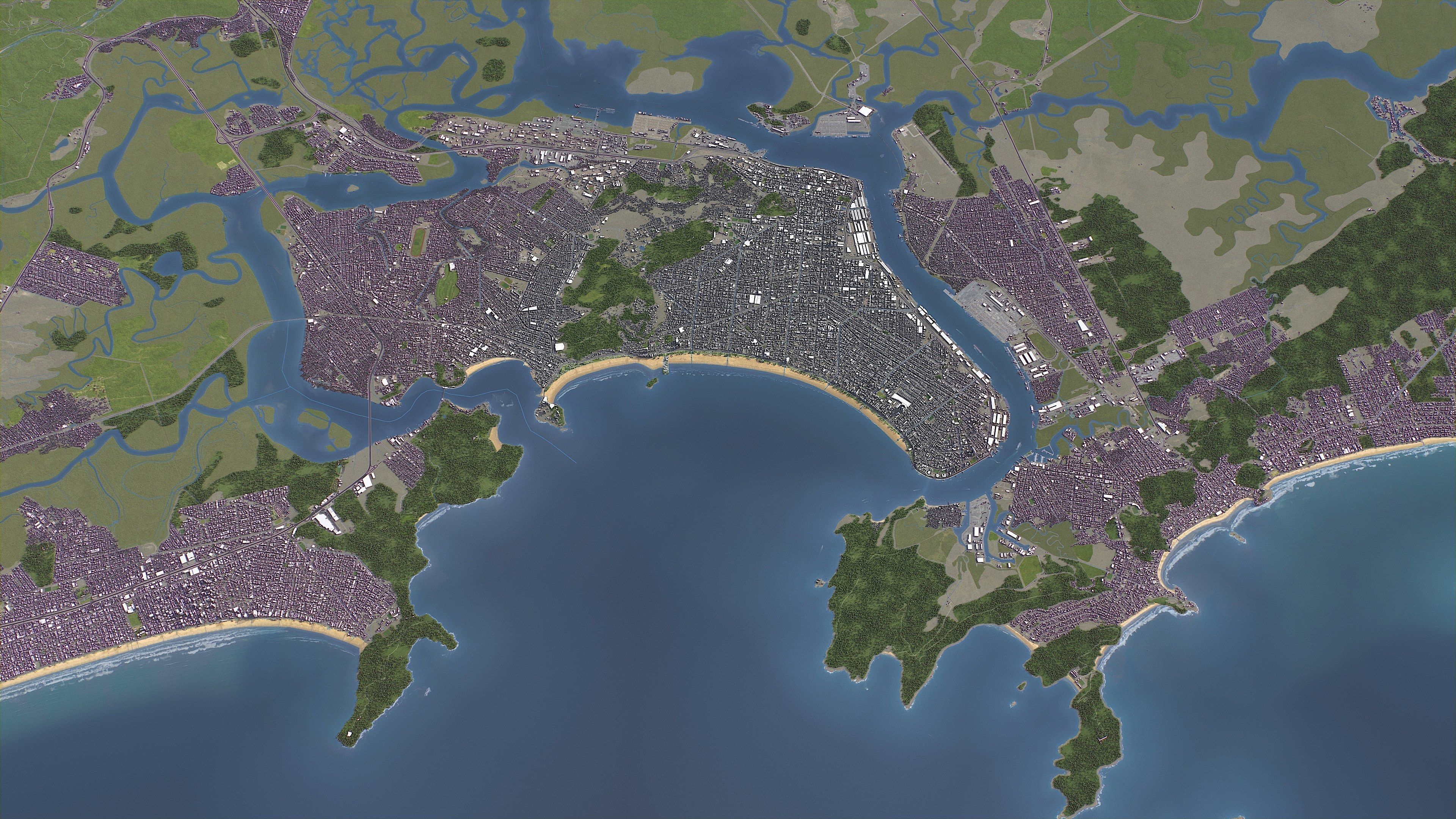 Santos - 3D City Model Low-poly 3D model_7