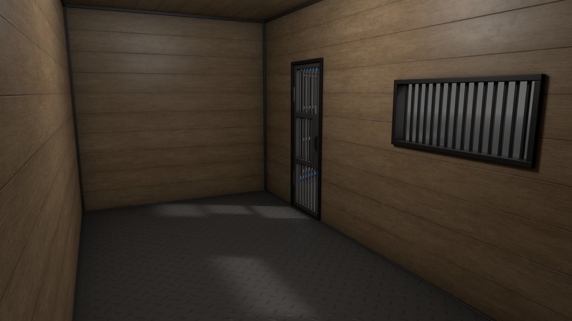 PBR Shed House C 20ft V1 Low-poly 3D model_16