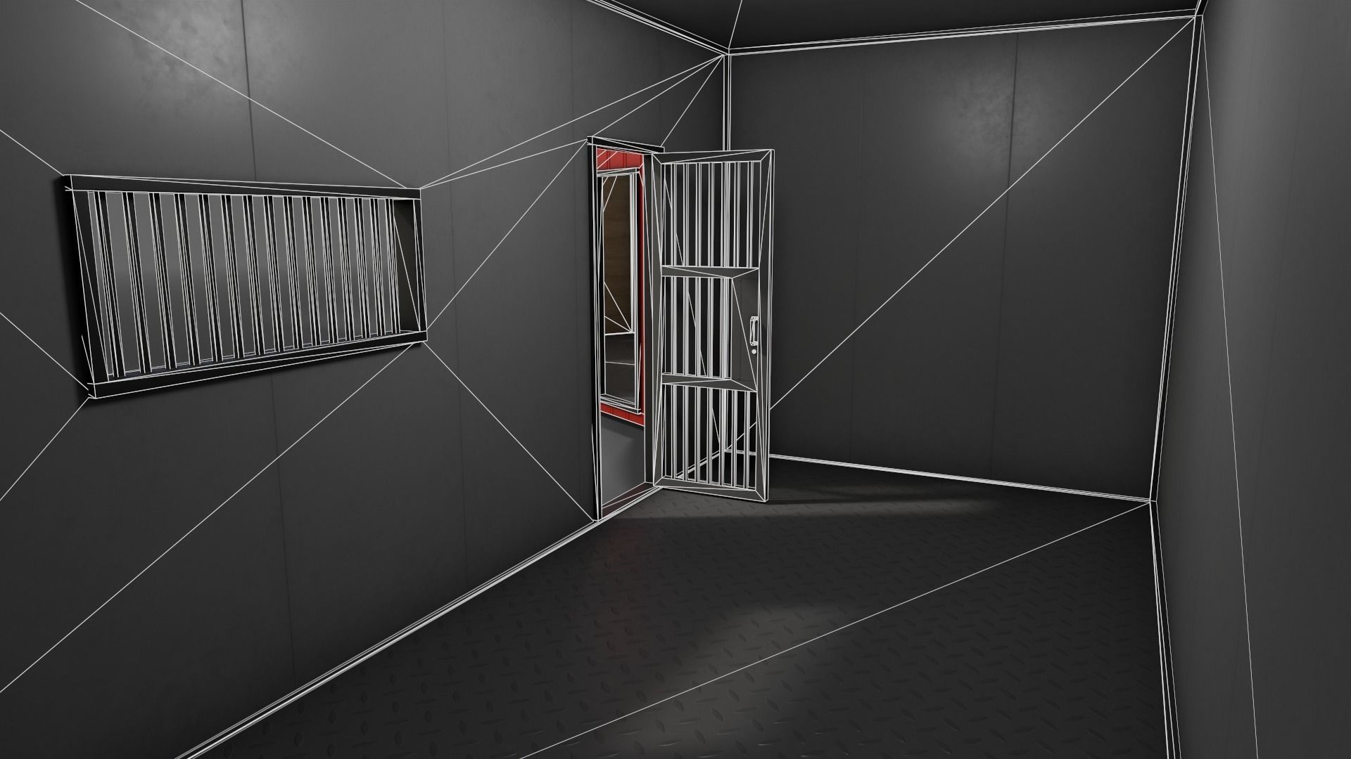 PBR Shed House C 20ft V1 Low-poly 3D model_15