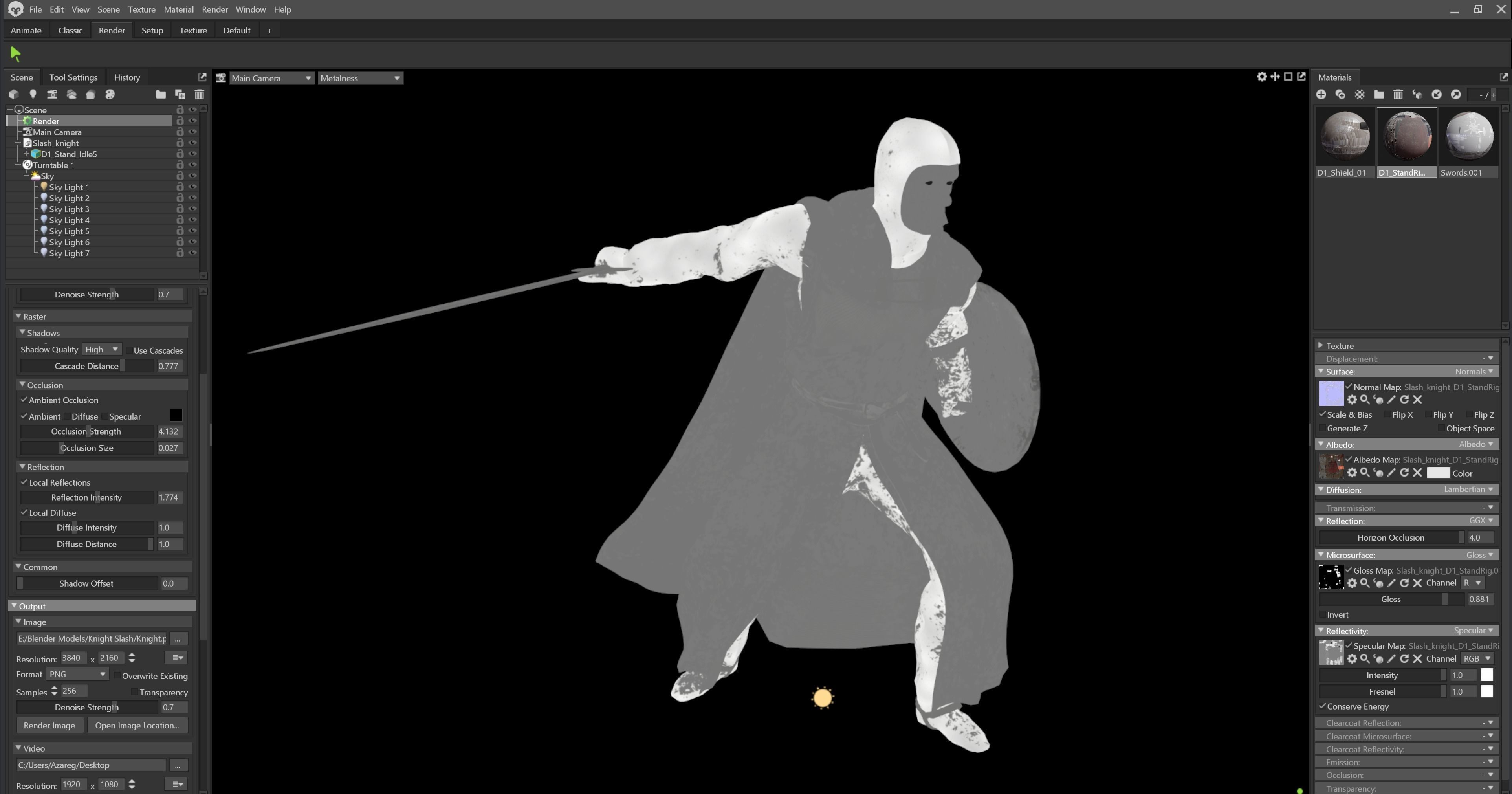 Phantom Knight Low-poly 3D model_13