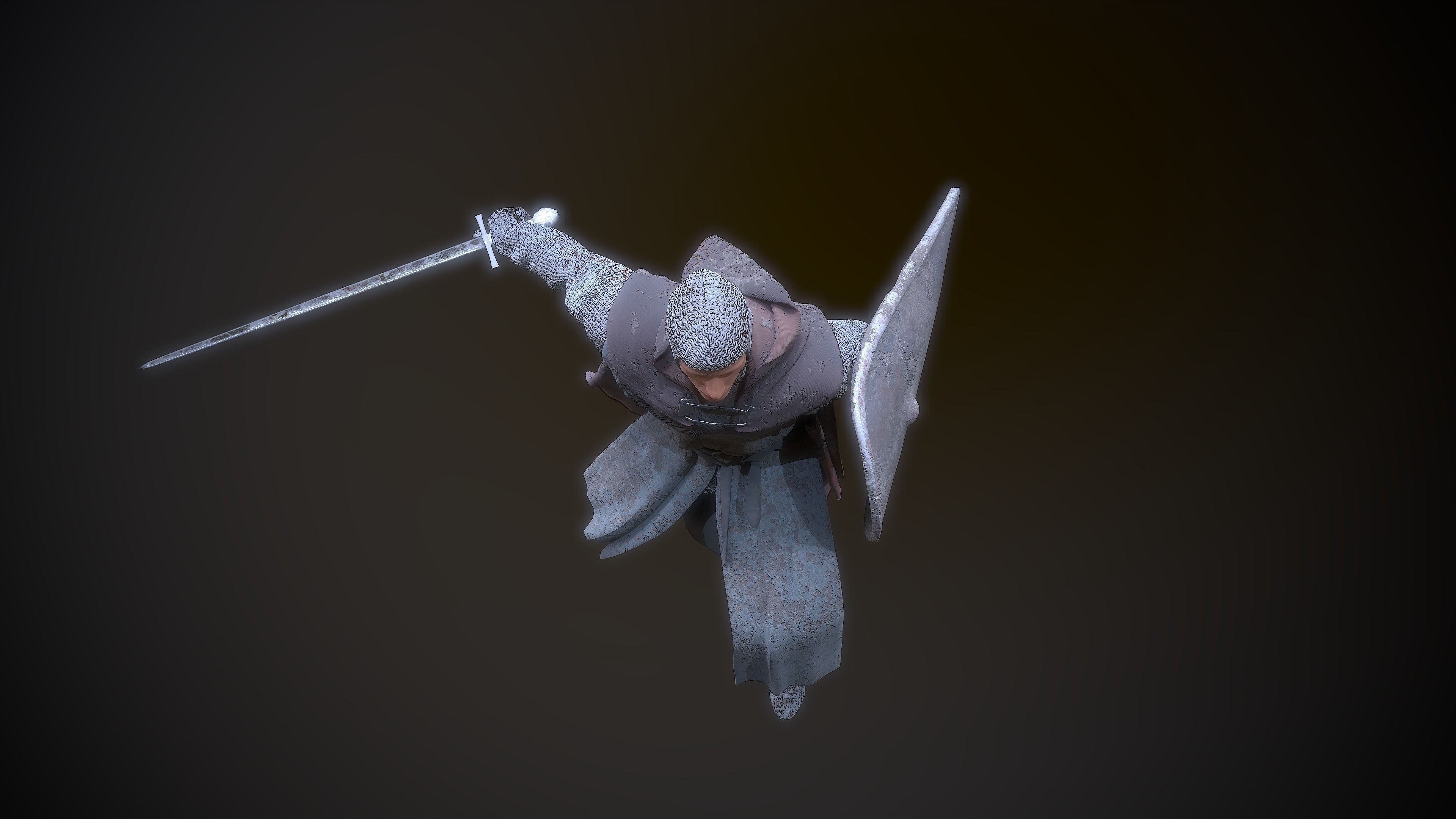 Phantom Knight Low-poly 3D model_11
