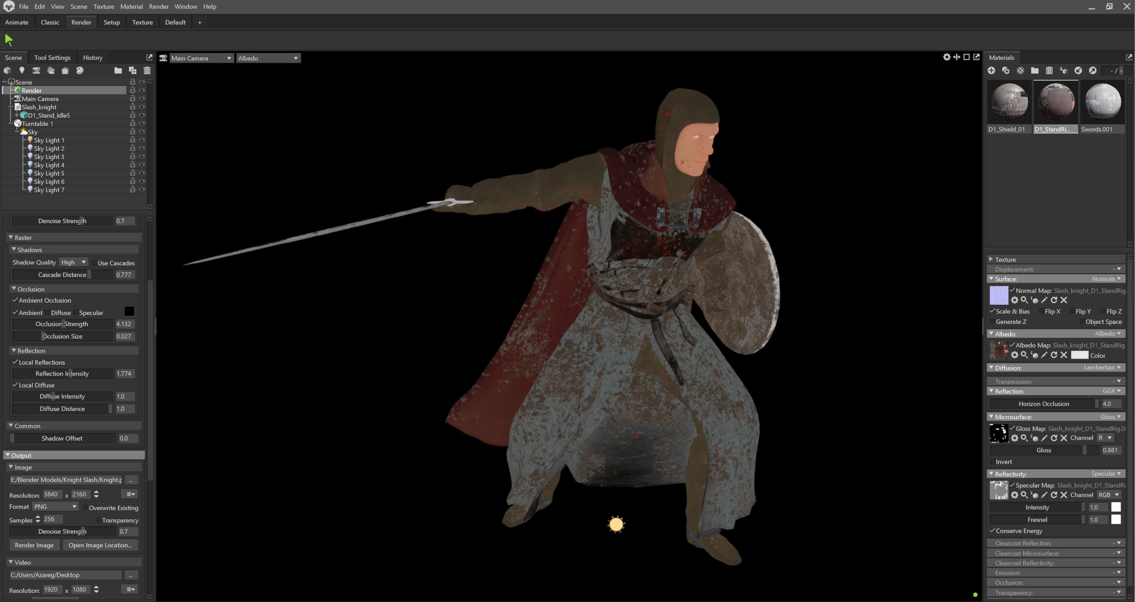 Phantom Knight Low-poly 3D model_2