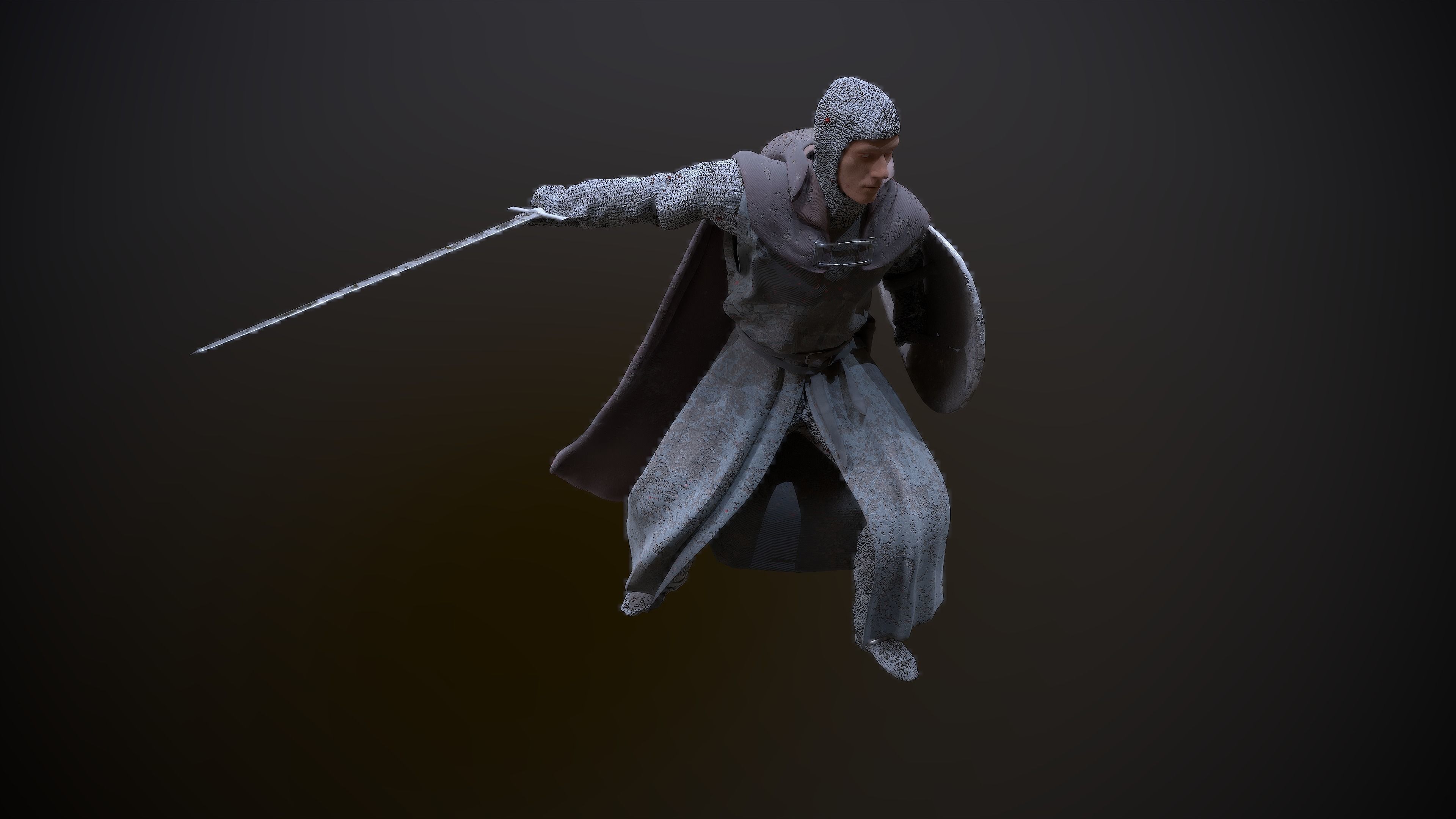 Phantom Knight Low-poly 3D model_8