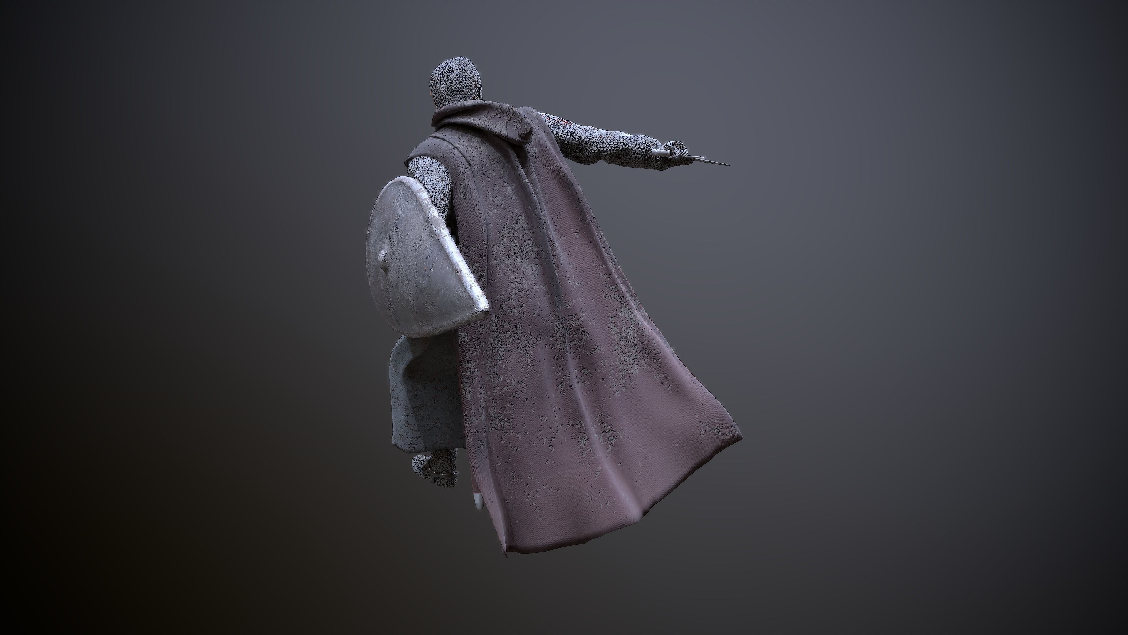 Phantom Knight Low-poly 3D model_6