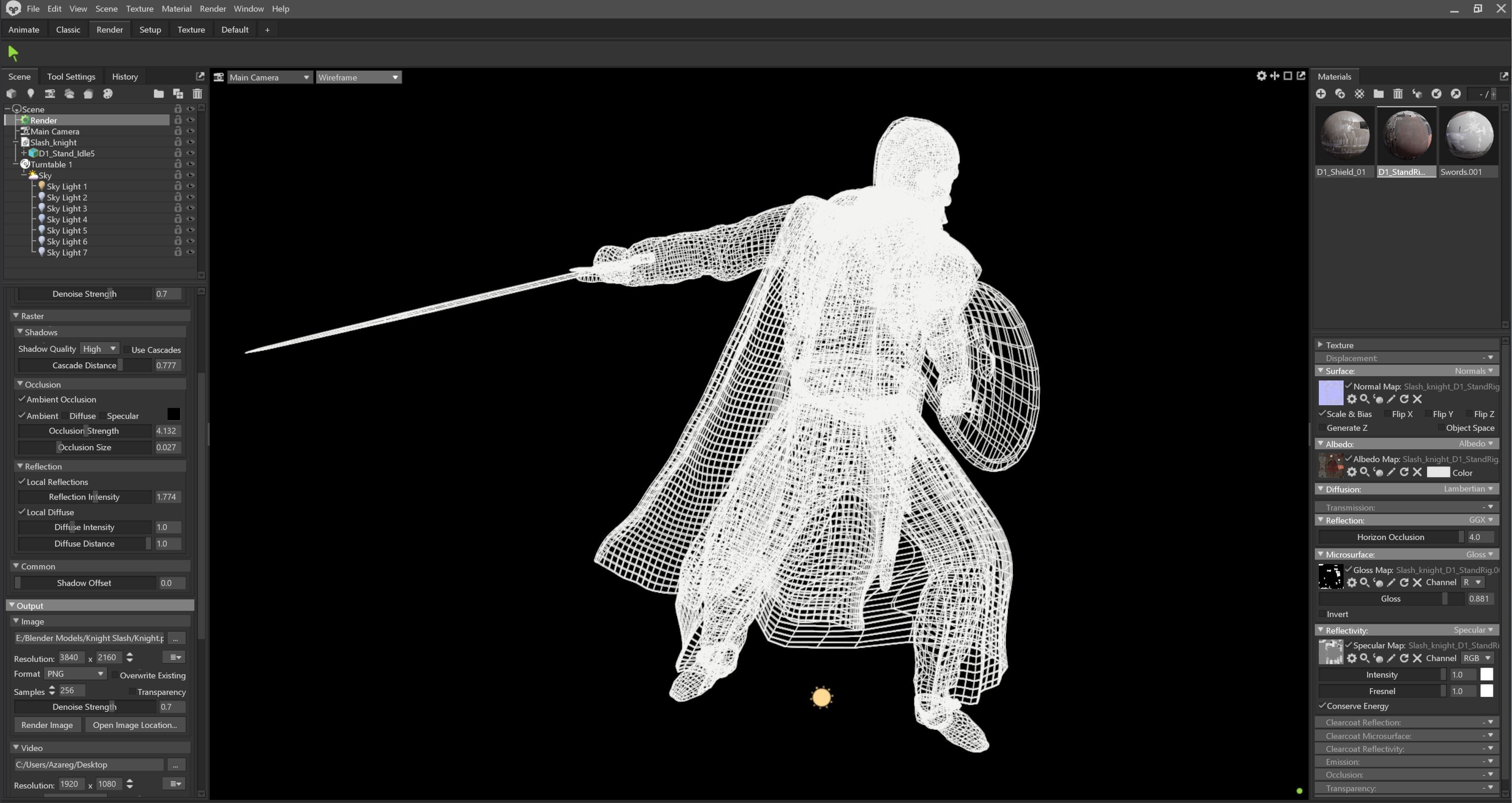 Phantom Knight Low-poly 3D model_14