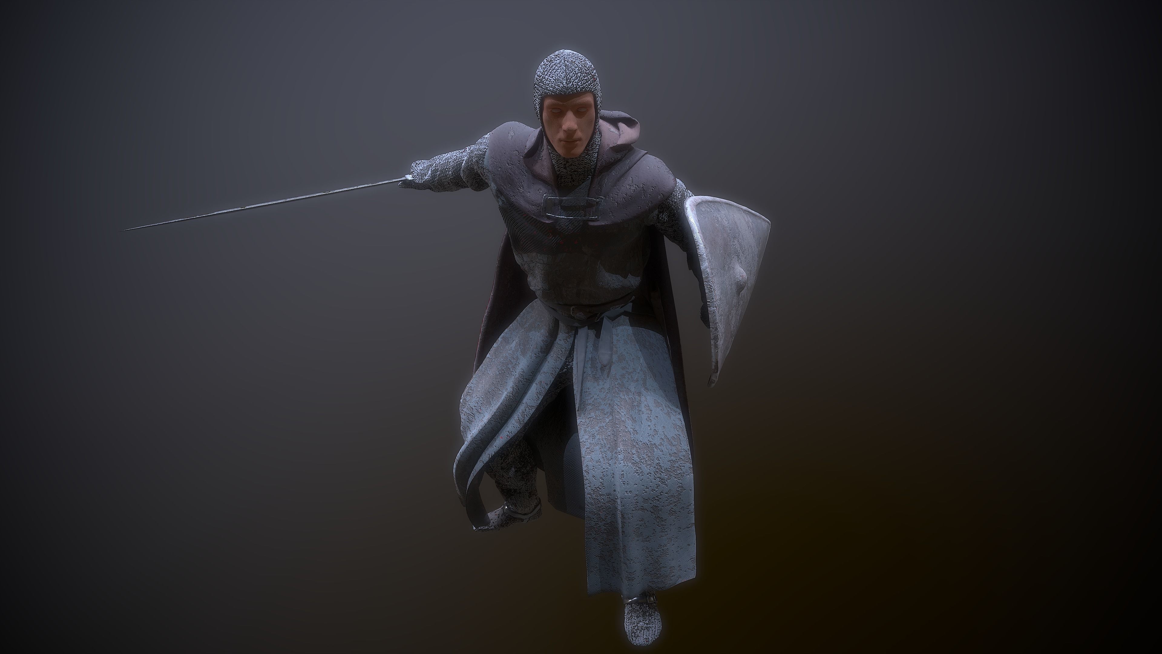 Phantom Knight Low-poly 3D model_10
