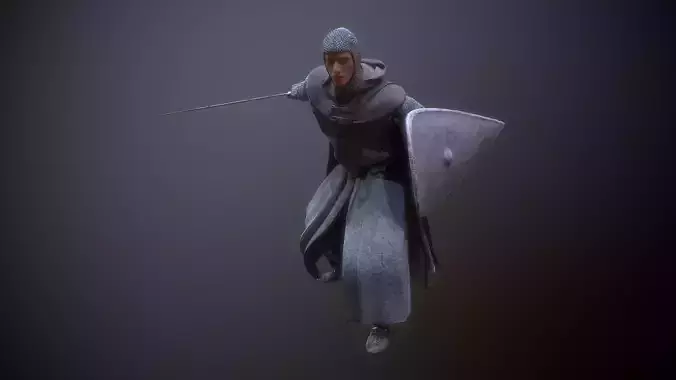 Phantom Knight Low-poly 3D model