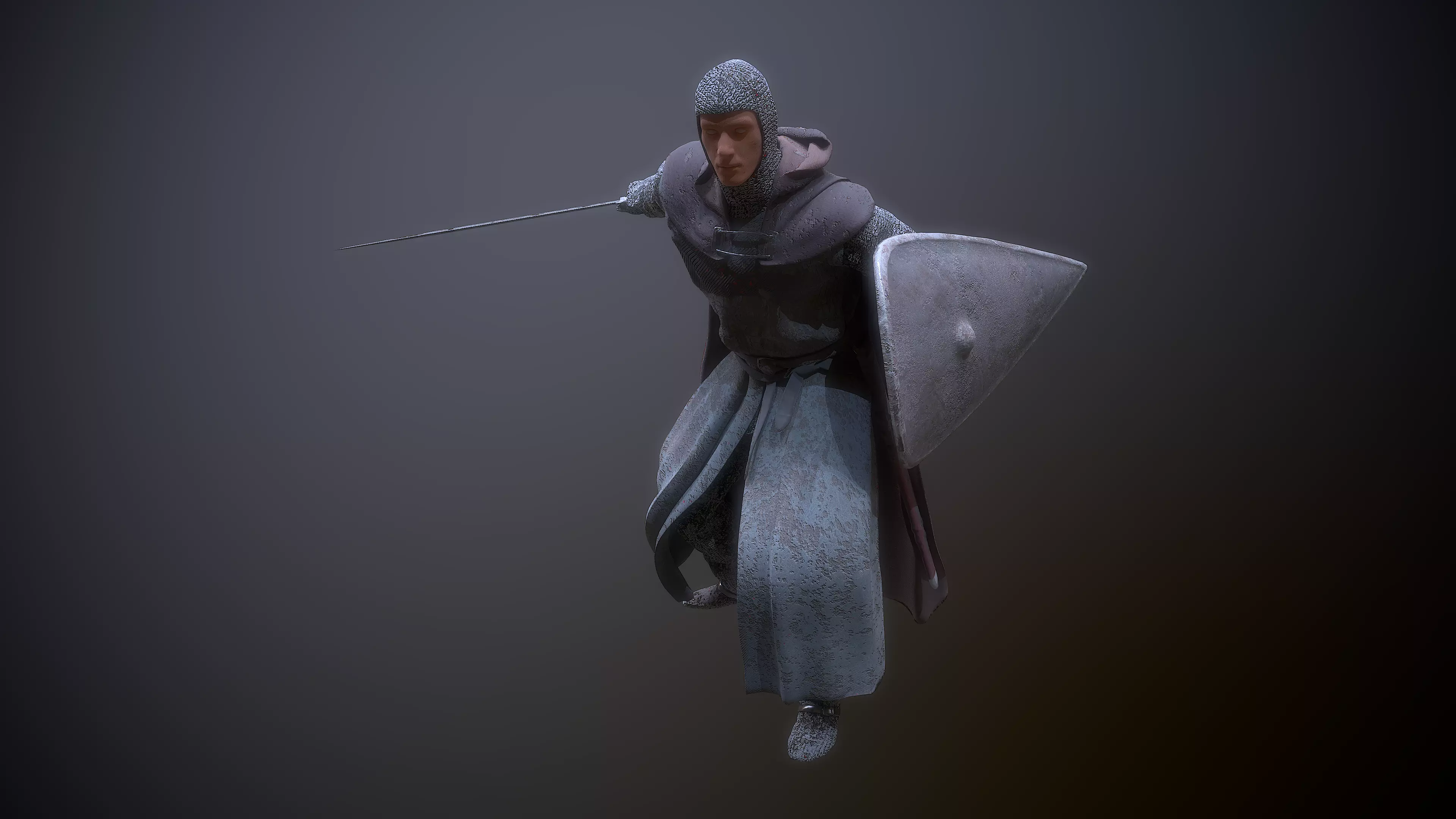 Phantom Knight Low-poly 3D model_0
