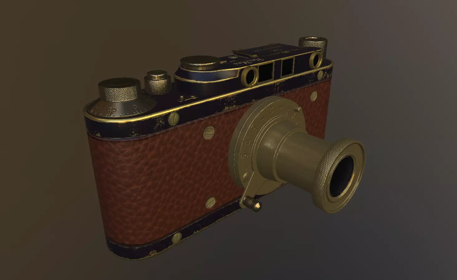 3D Camera-LEICA II Low-poly 3D model_0
