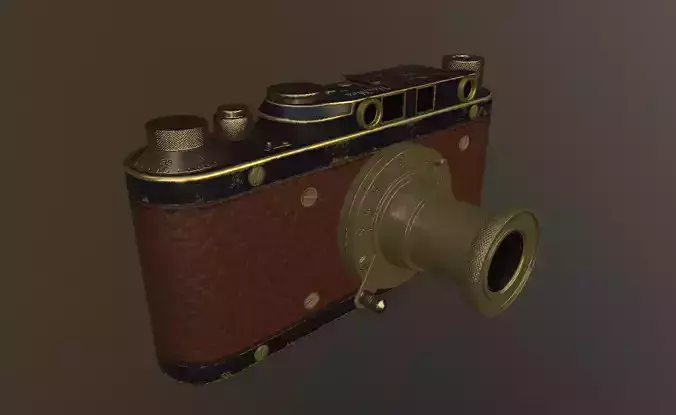 3D Camera-LEICA II Low-poly 3D model