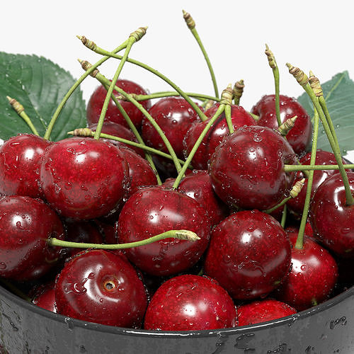 Wet Cherries 3D model 5